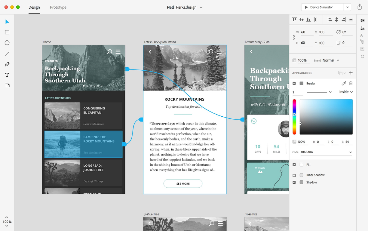 Adobe XD Design Examples: Artboards