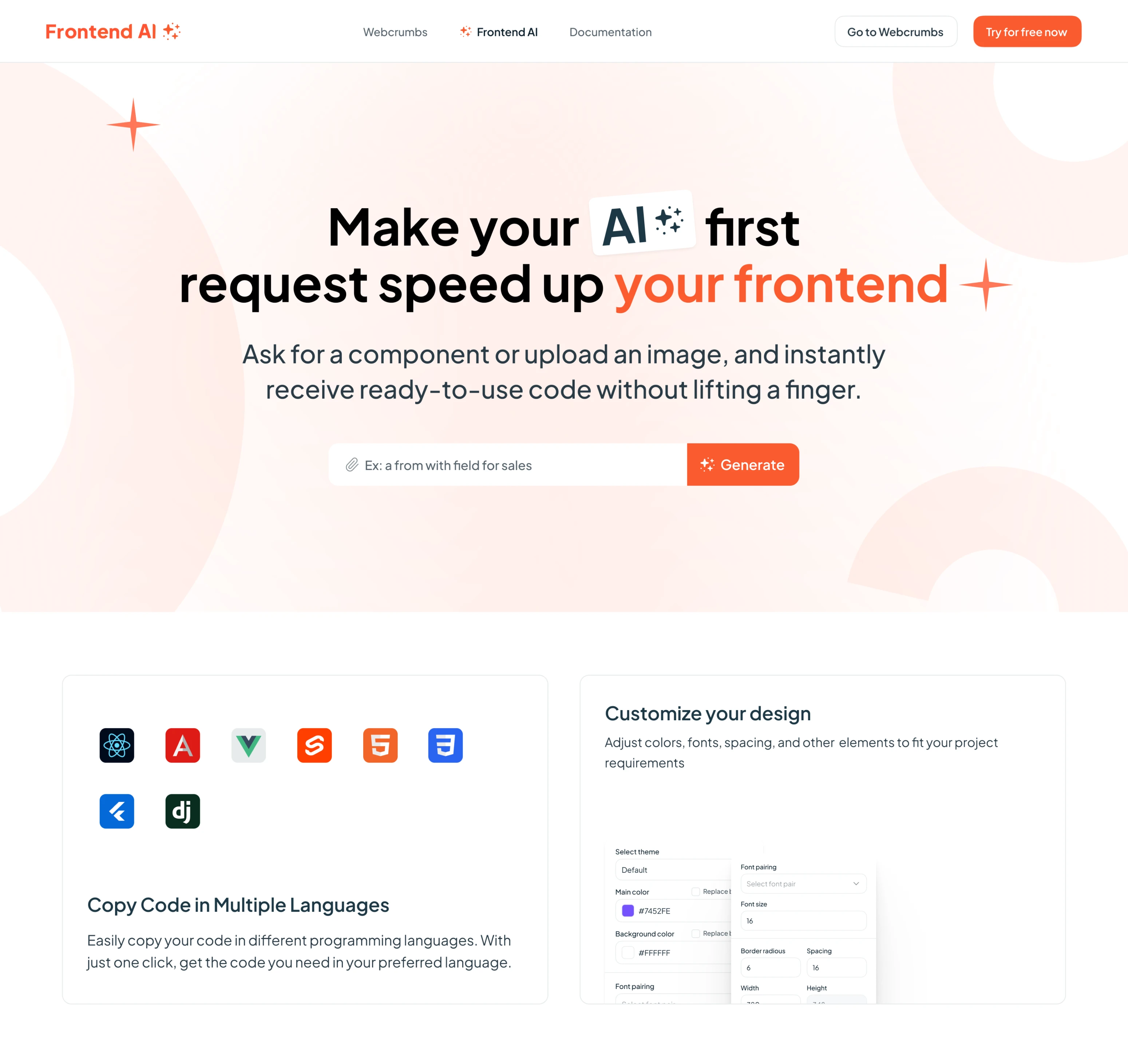 Landing page