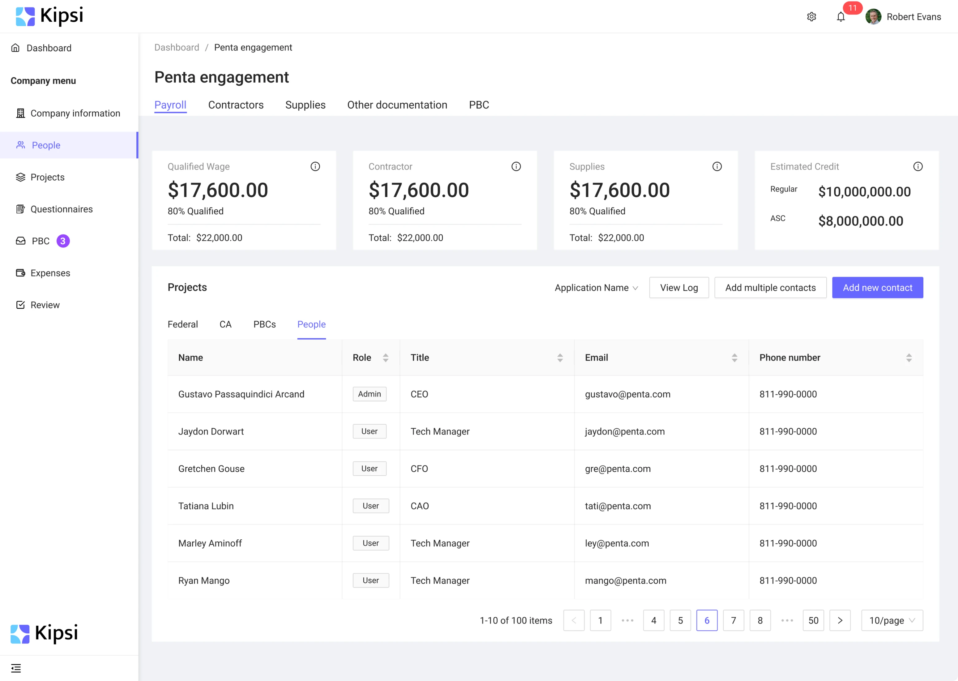 Kipsi's incomplete mockups