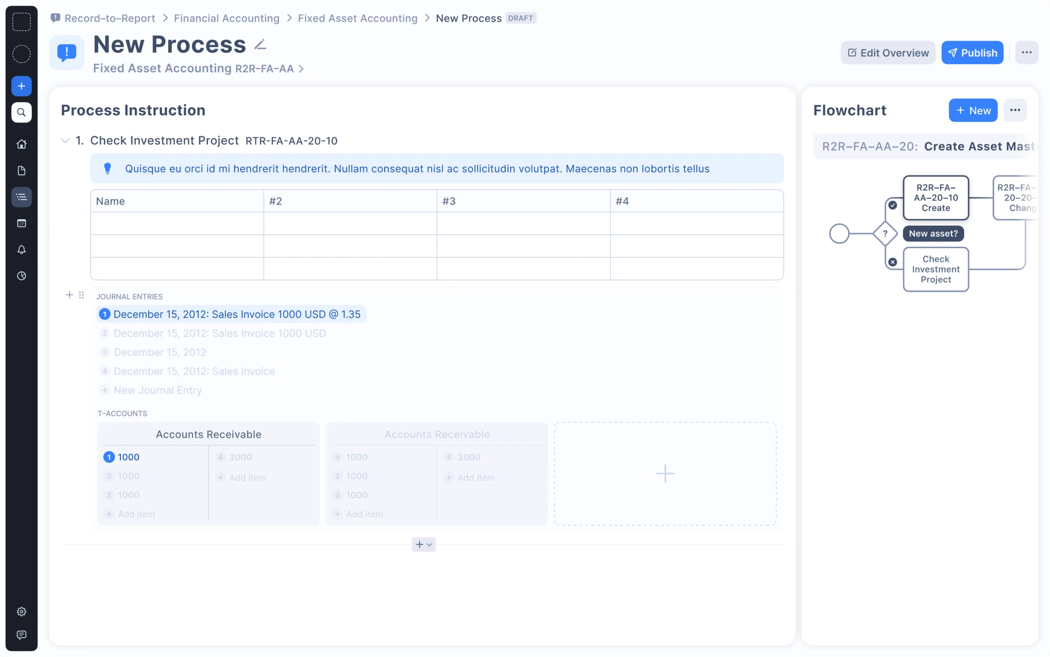 New process with tag