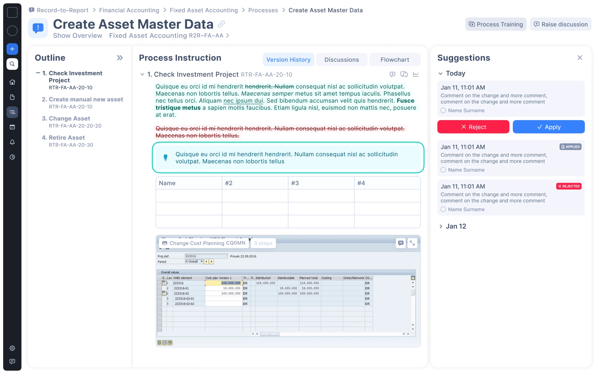 Create Asset Master Data