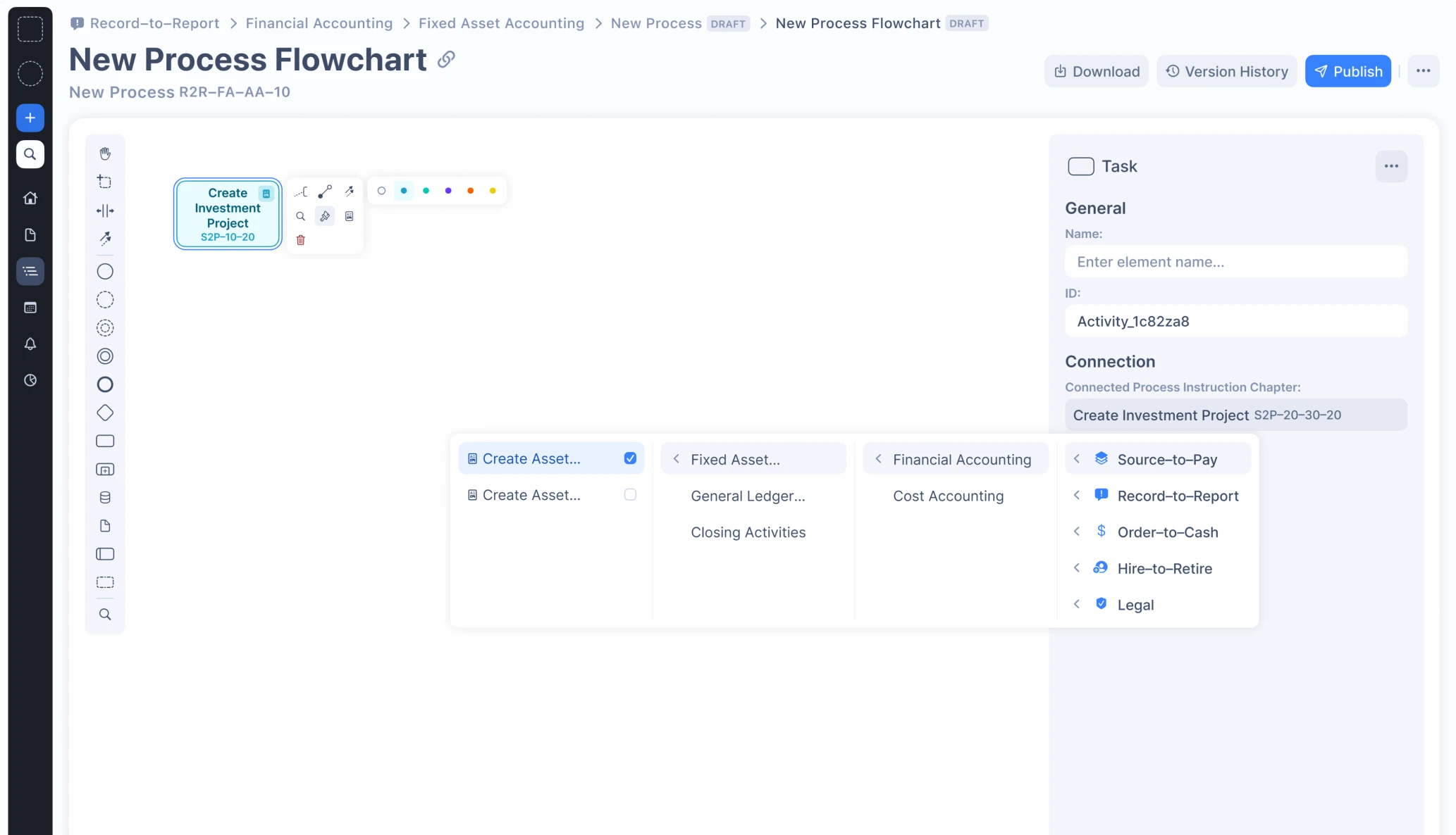 The flow chart is connected with all processes