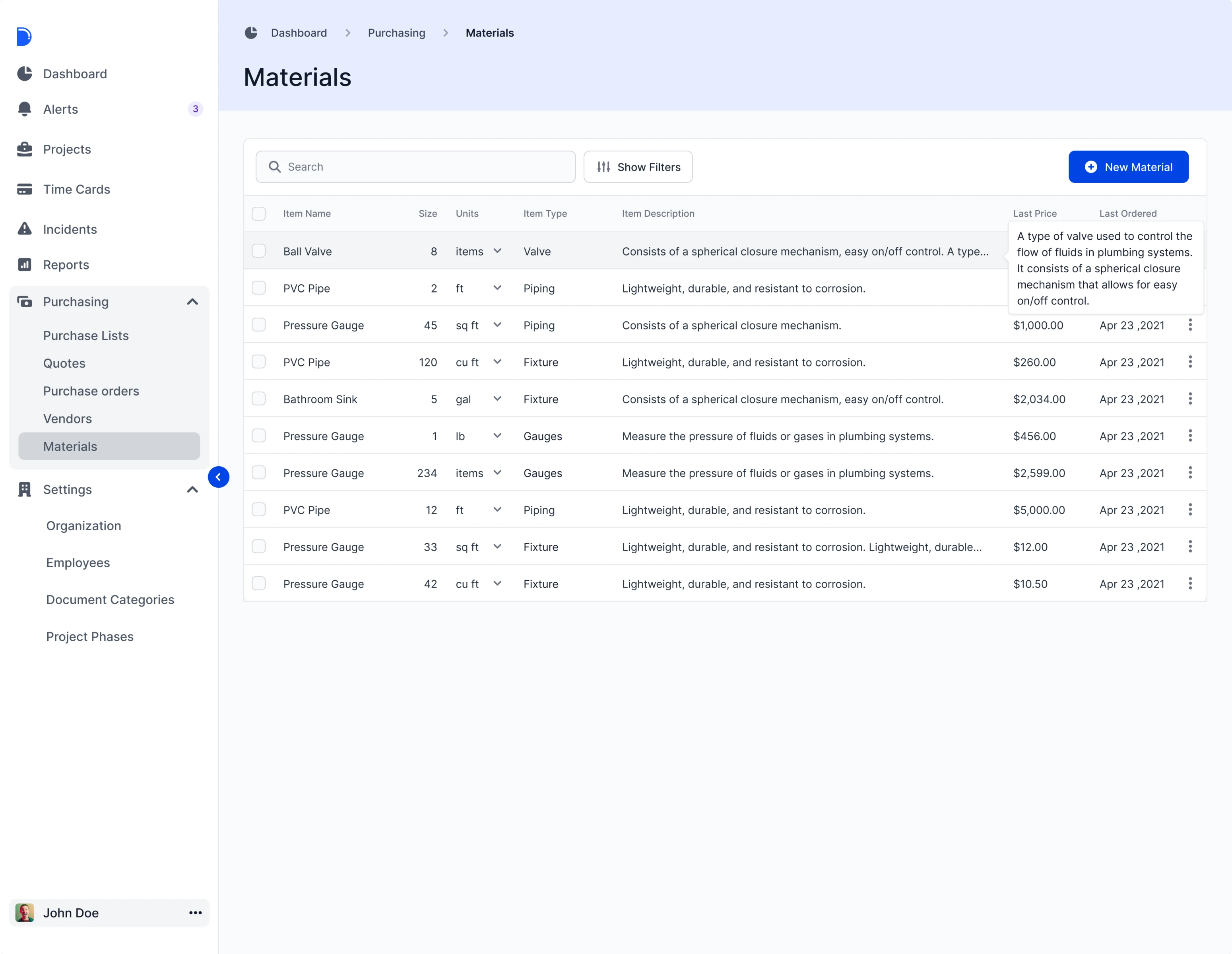 Unified tables design