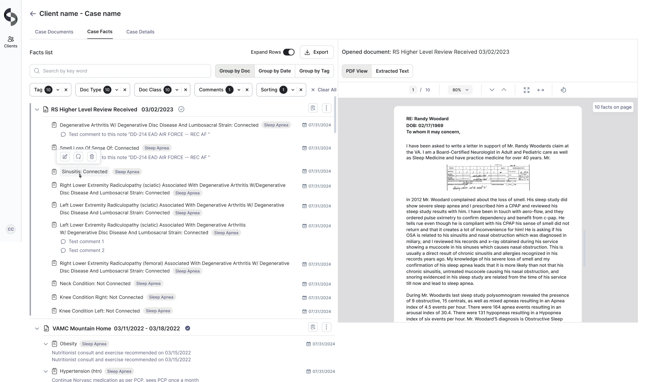 After making Facts usable in CaseScribe
