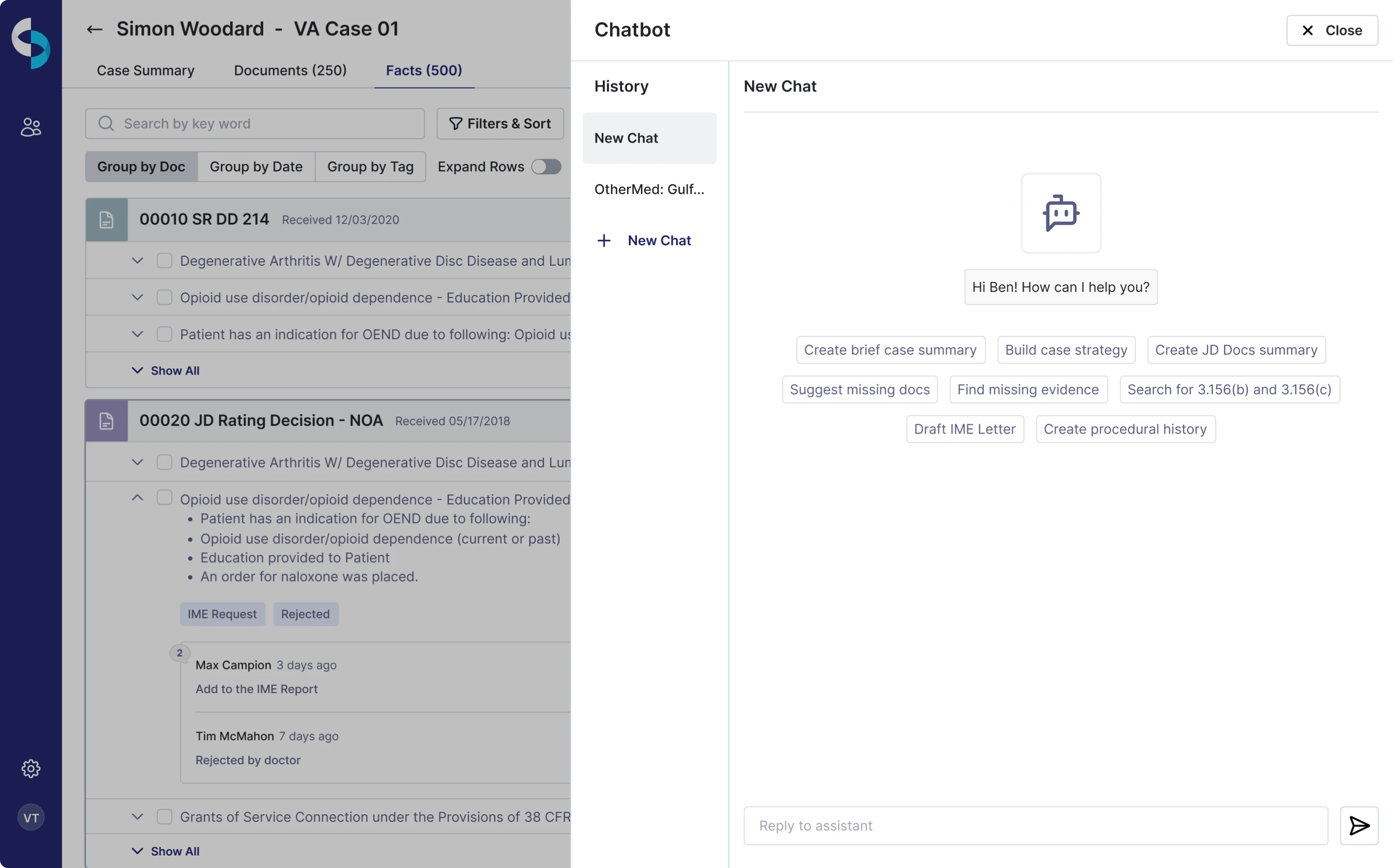 AI-powered chatbot CaseScribe