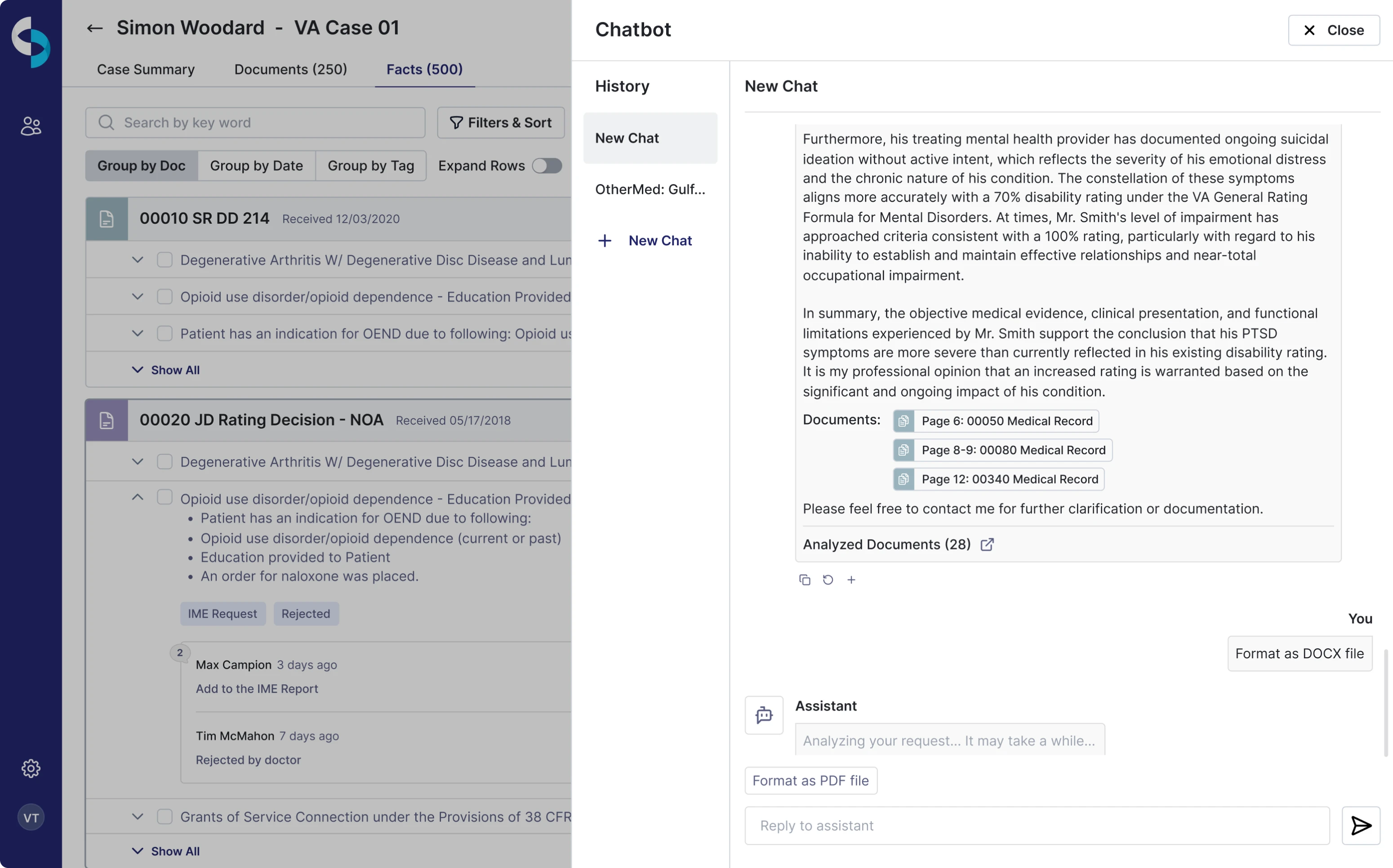 AI-powered chatbot CaseScribe