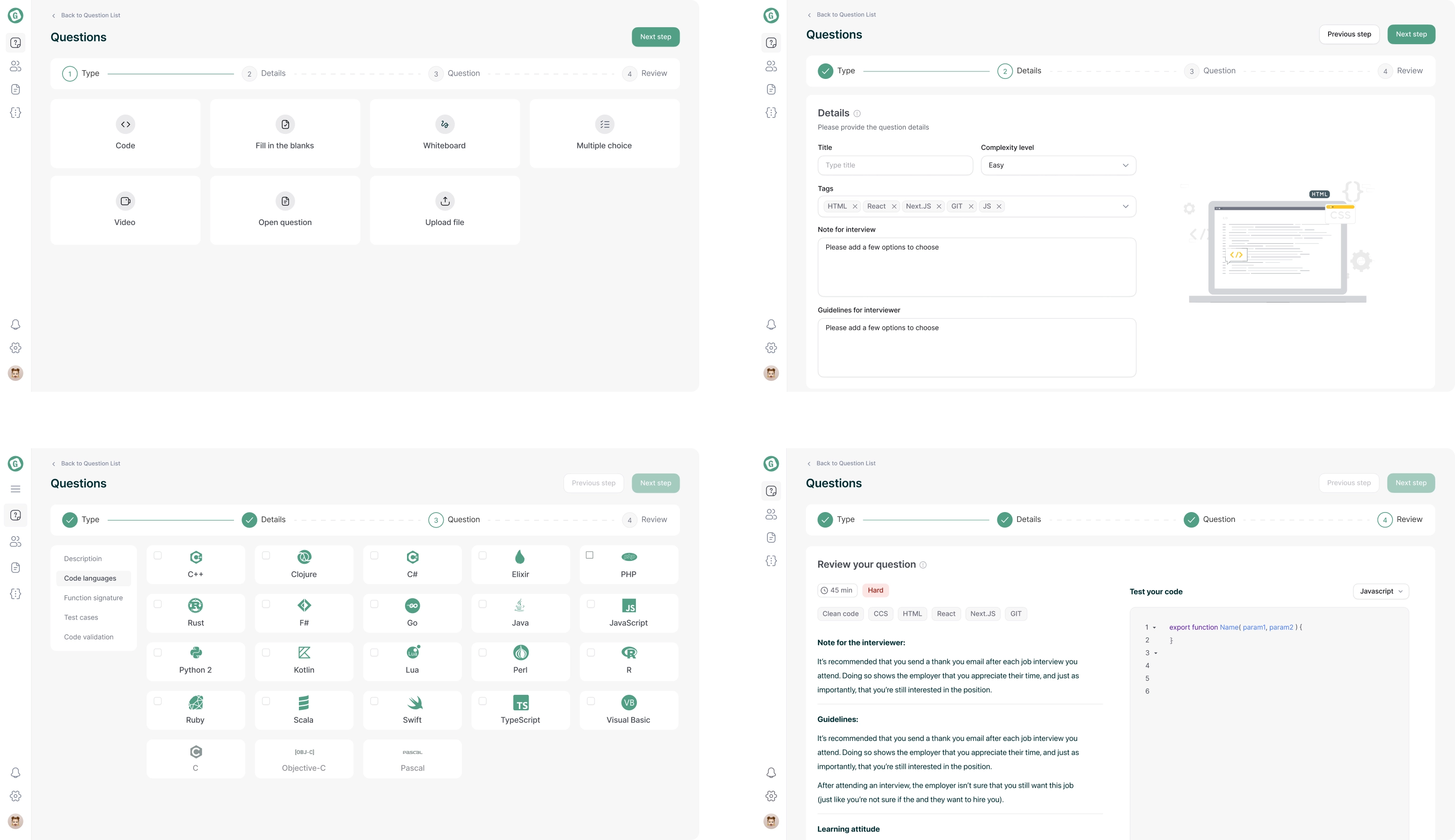 4-step recruitment process