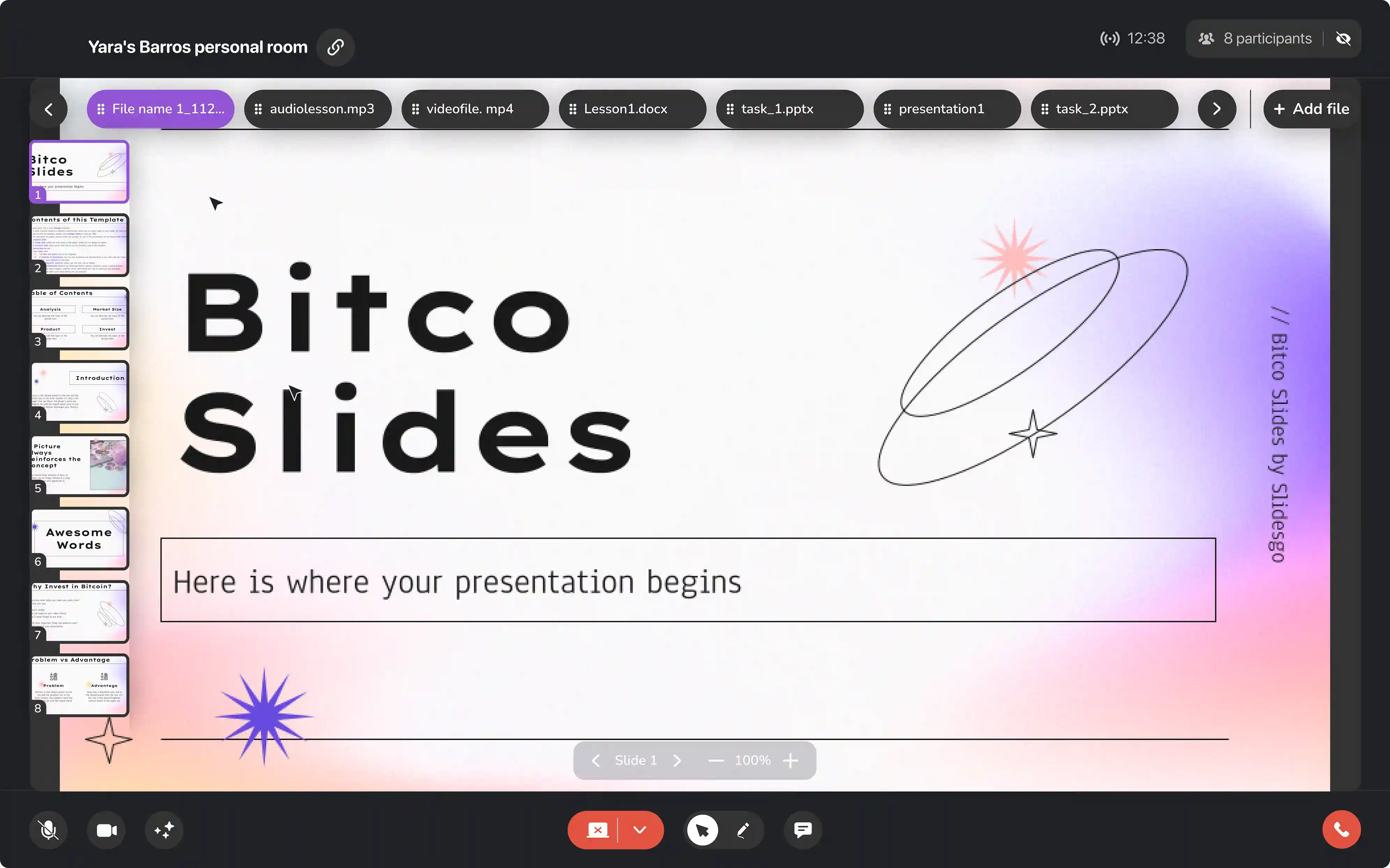 User video interface