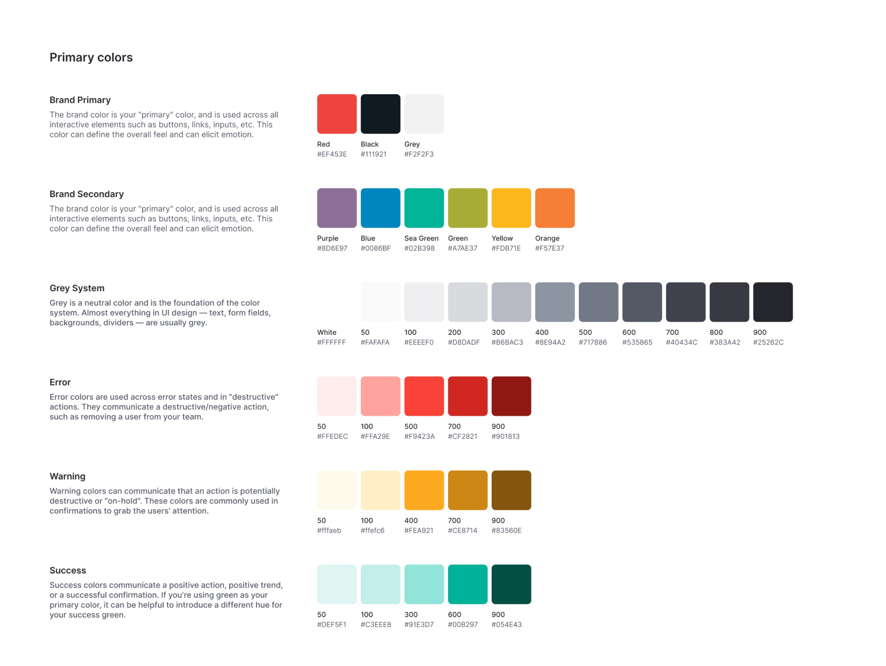 Primary colors for Avid