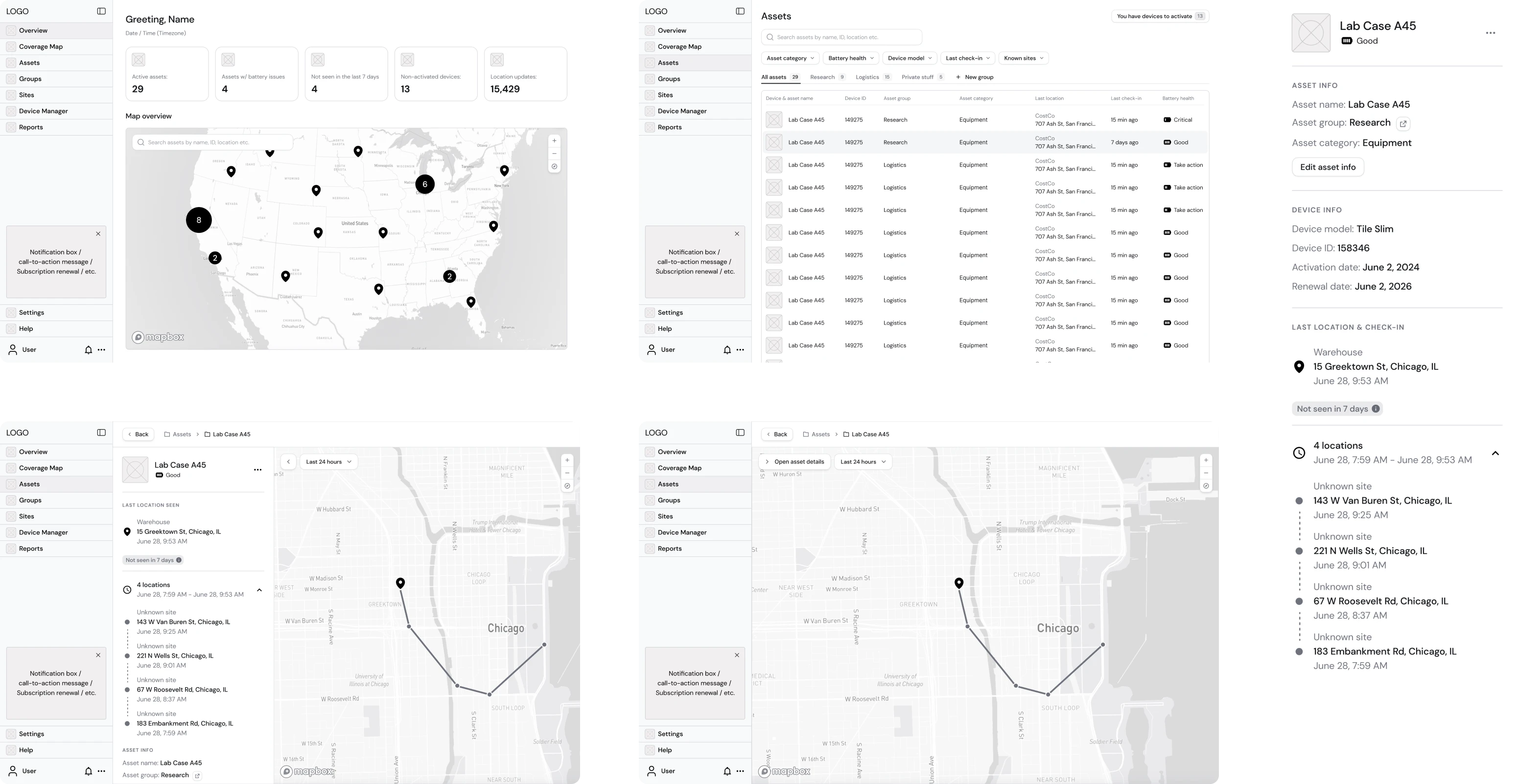 Wireframes for Hubble Network