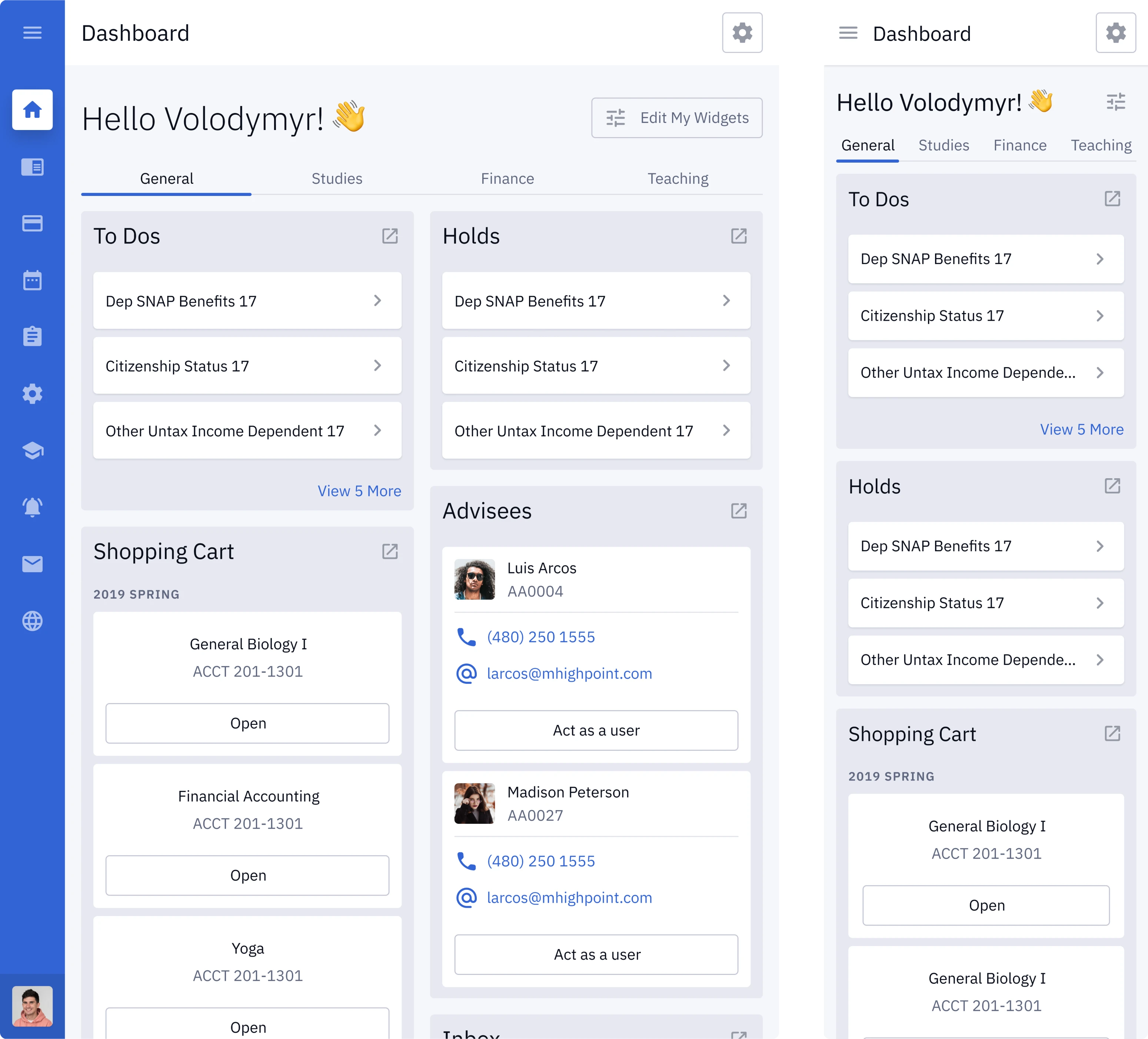 Consistent dashboard design for SaaS
