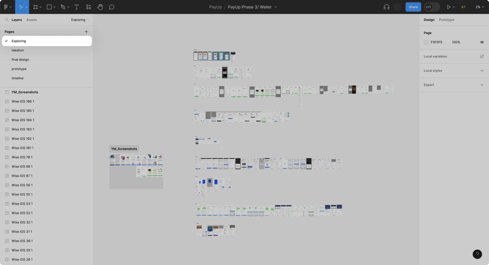 explore phase in the design thinking of a financial SaaS app