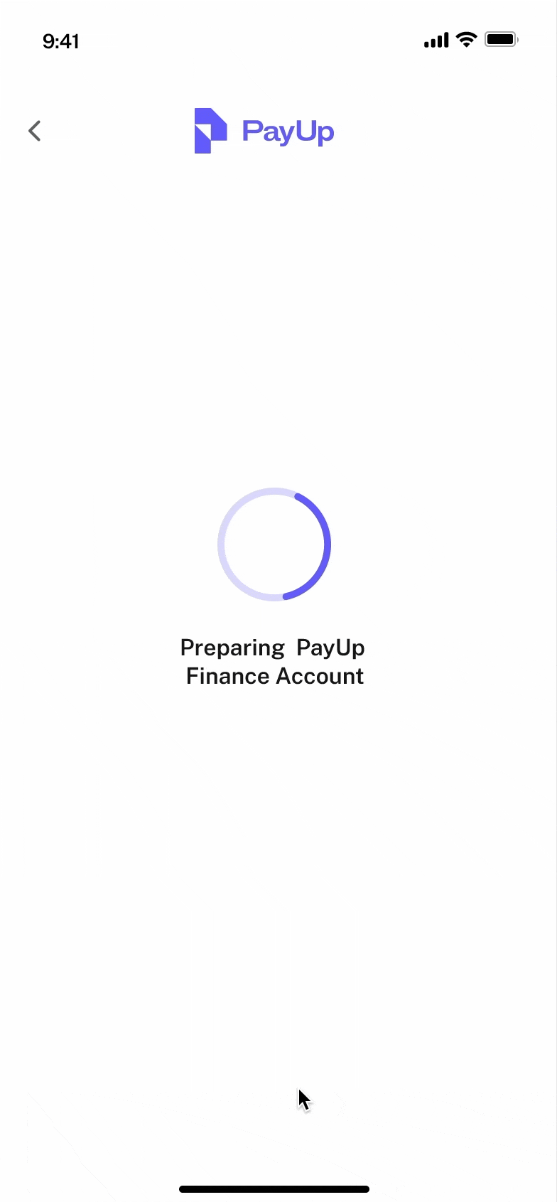 an example of an interactive prototype for a finantial mobile app