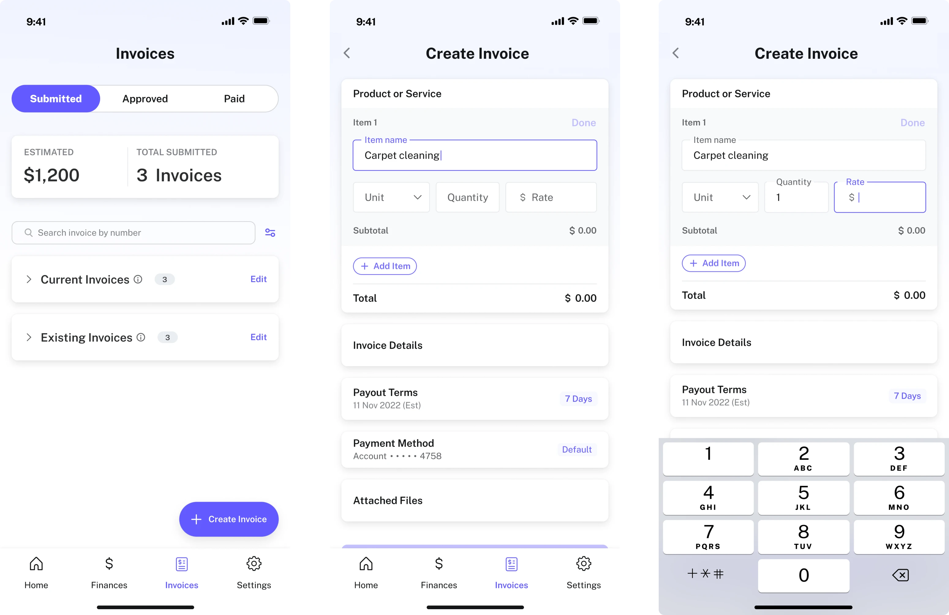fintech mobile app design example