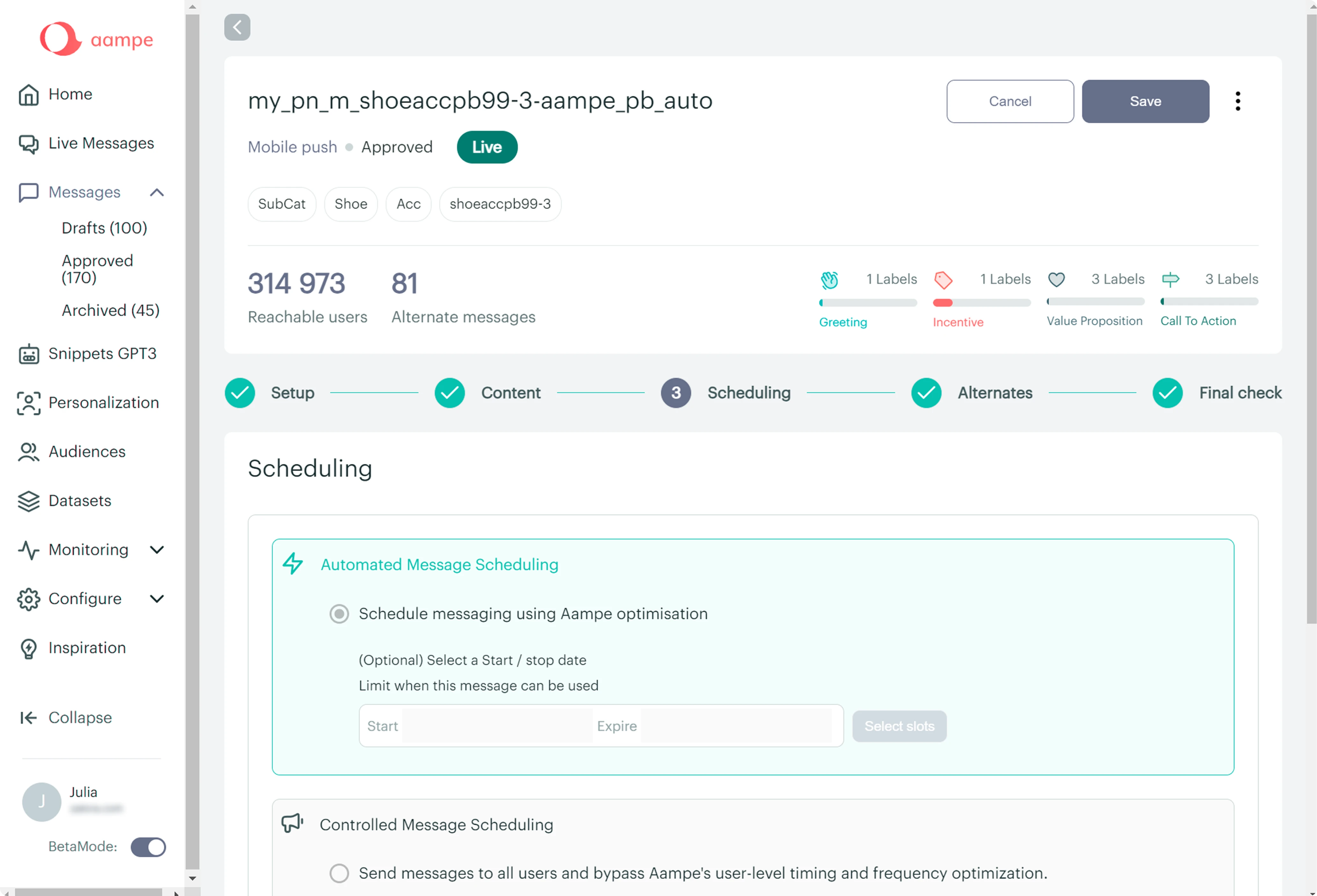 Accessibility level before redesign