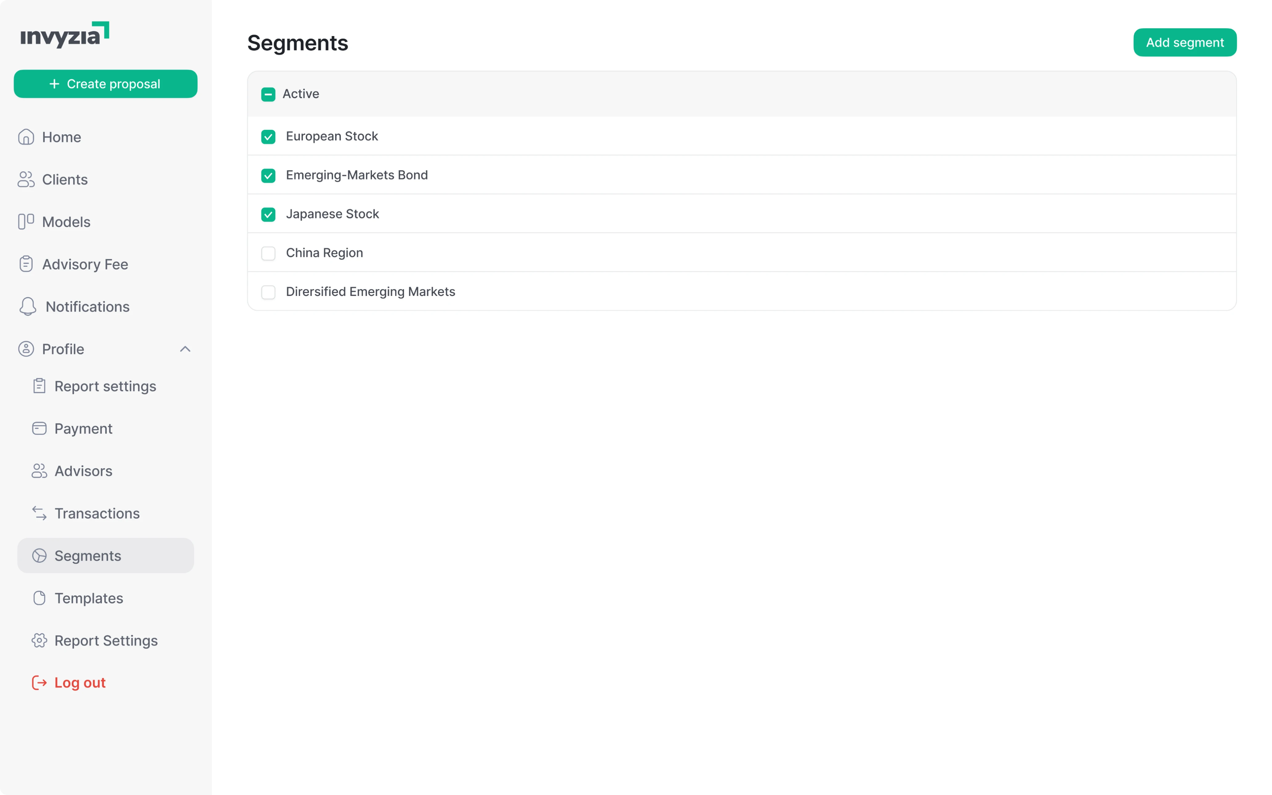 Invyzia Solutions color schemes of pages