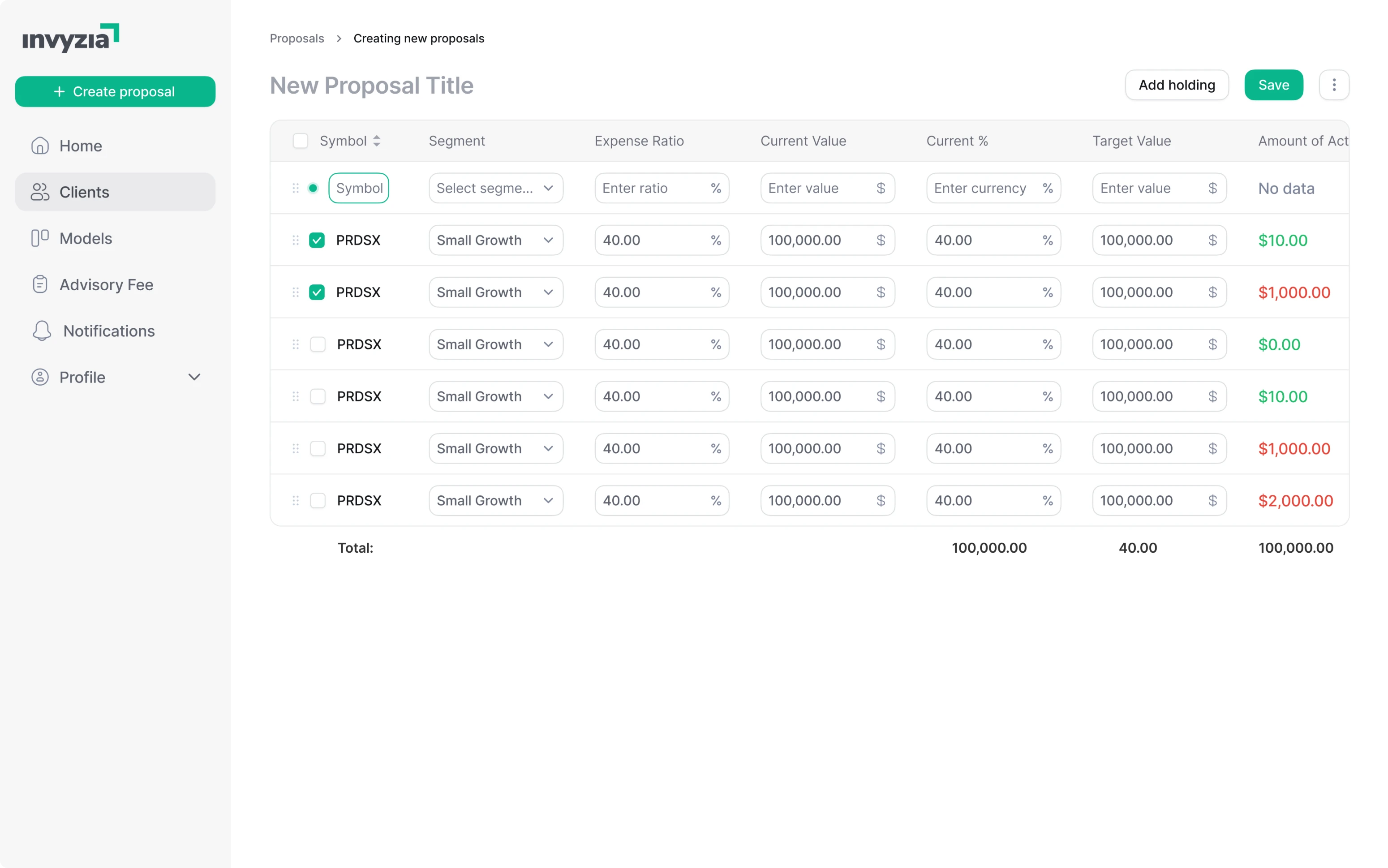 Invyzia Solutions UX design after redesign
