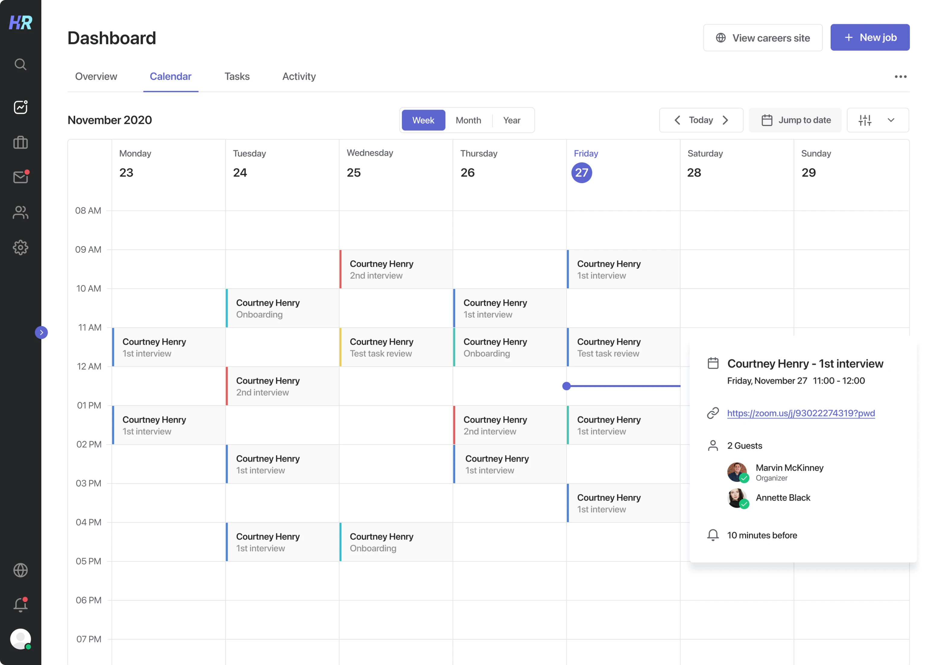 User-friendly calendar design