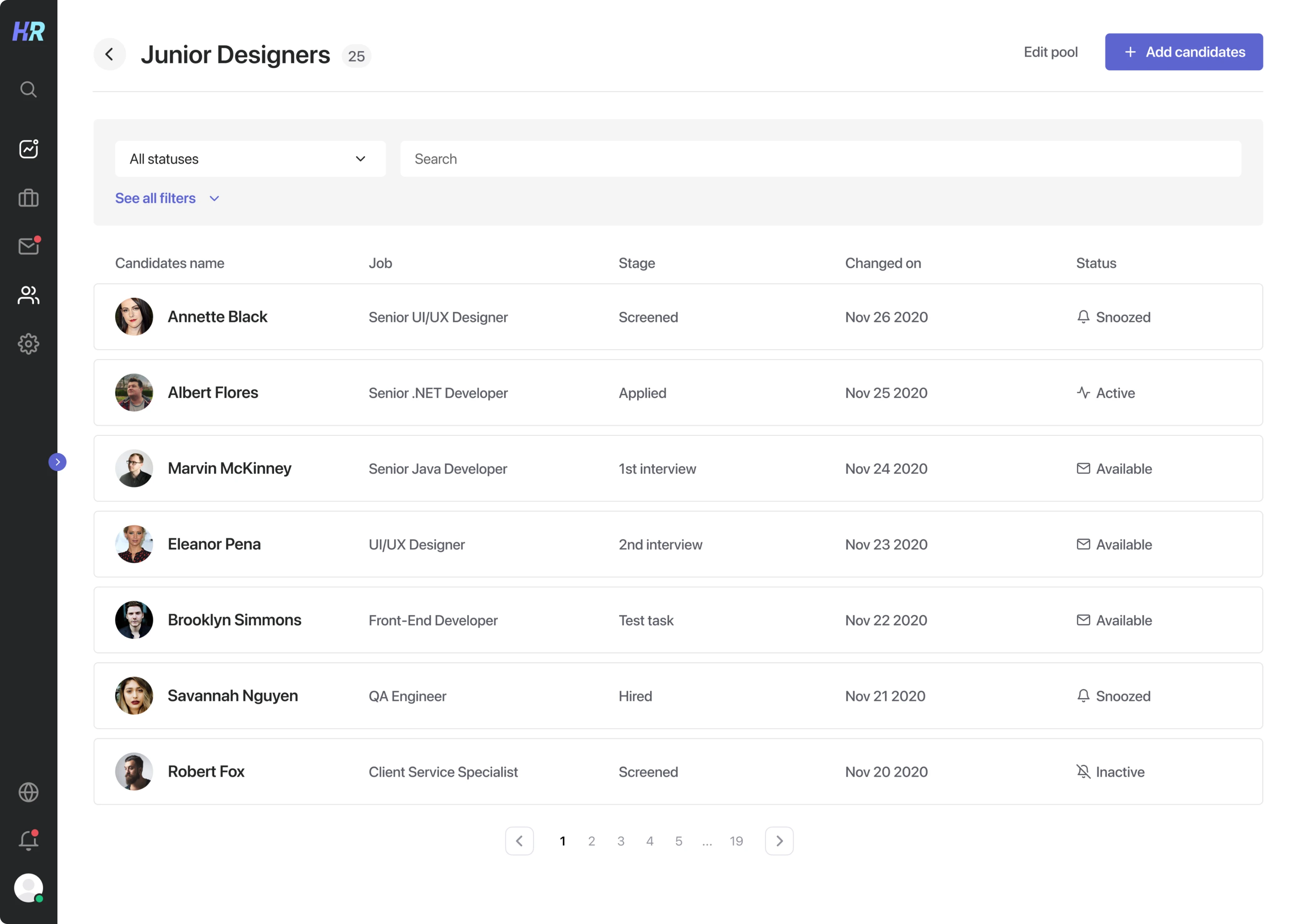 Progress and results page design