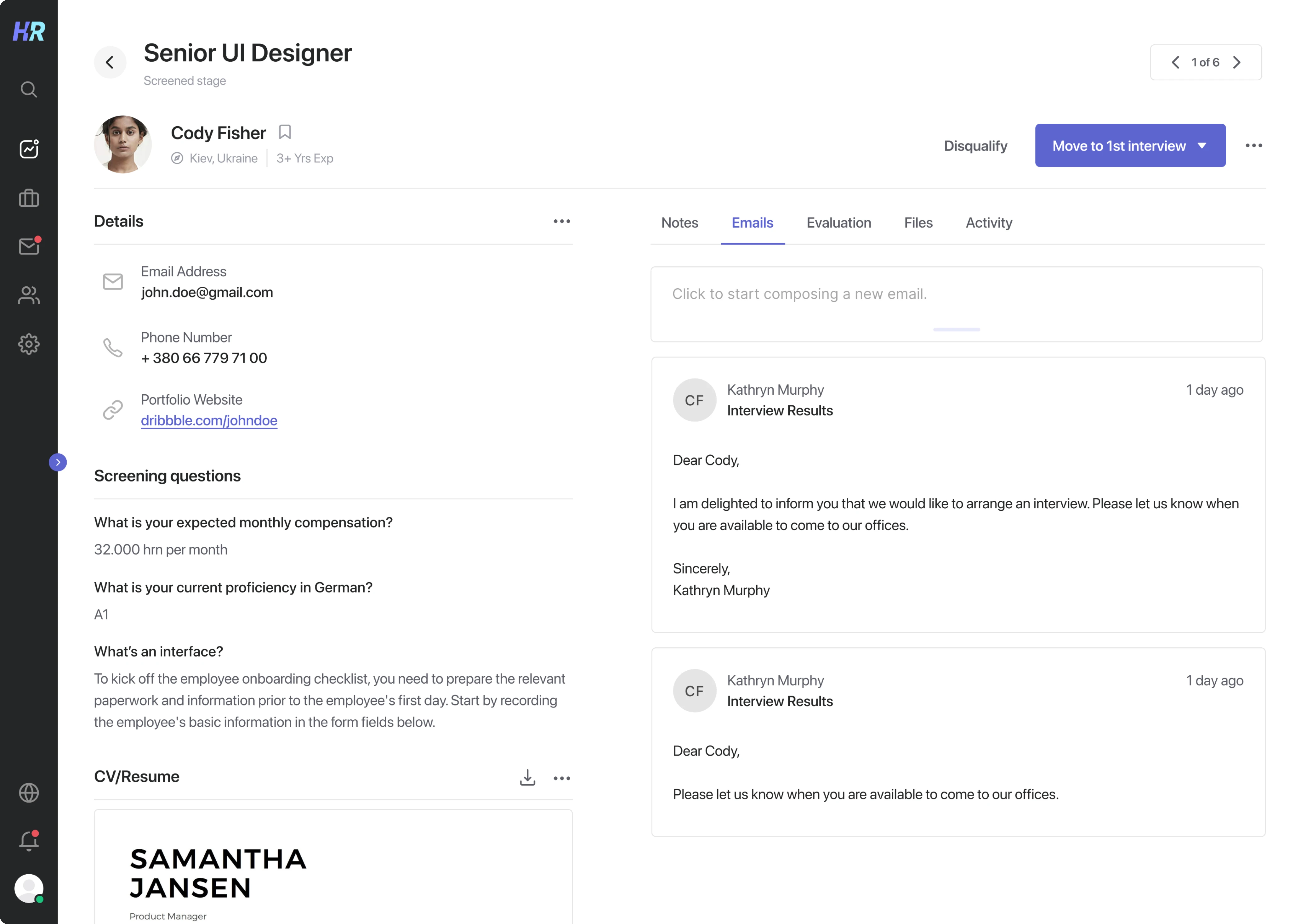 Profile page design by Eleken