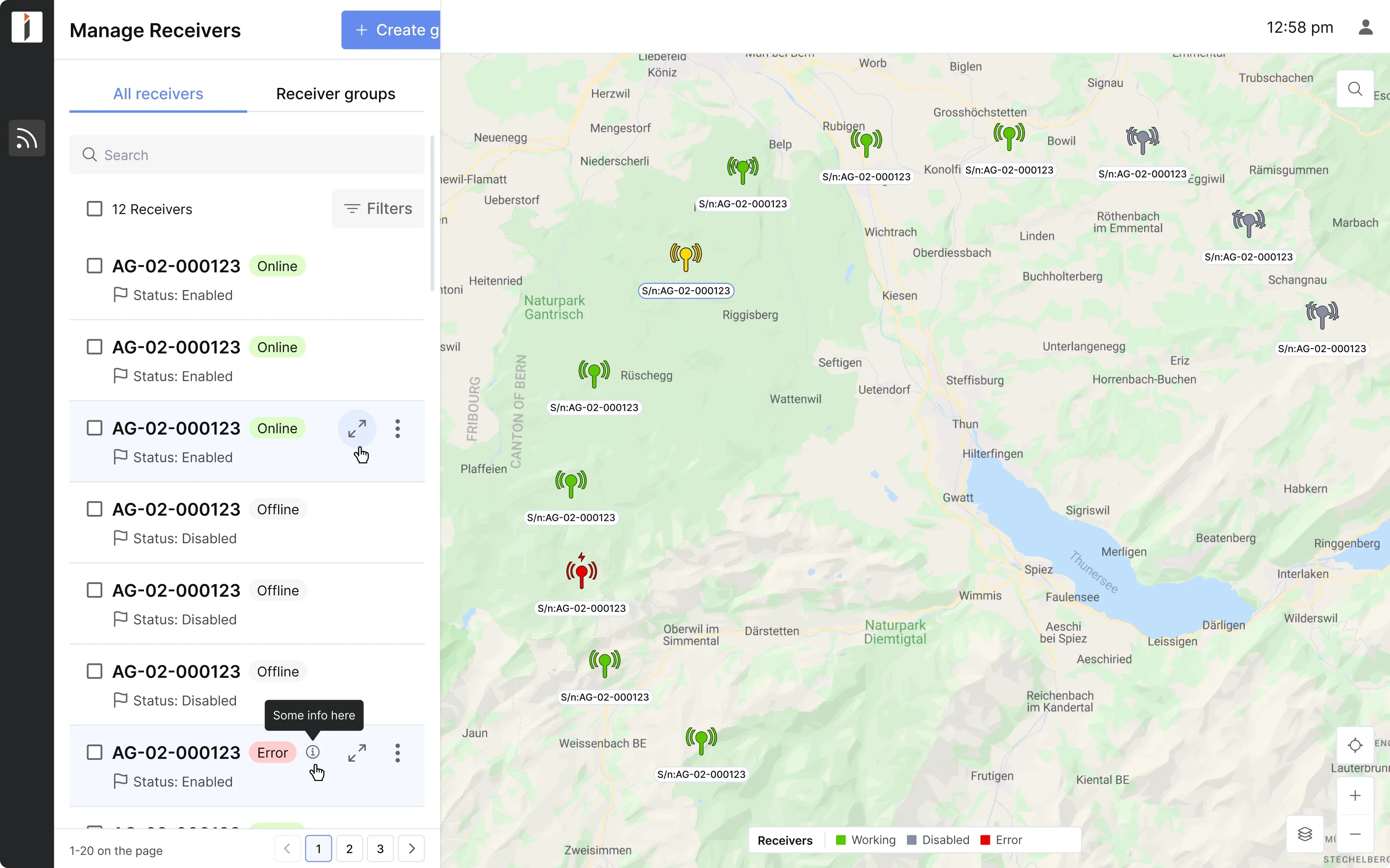 map design for geoservice SaaS app for drone management