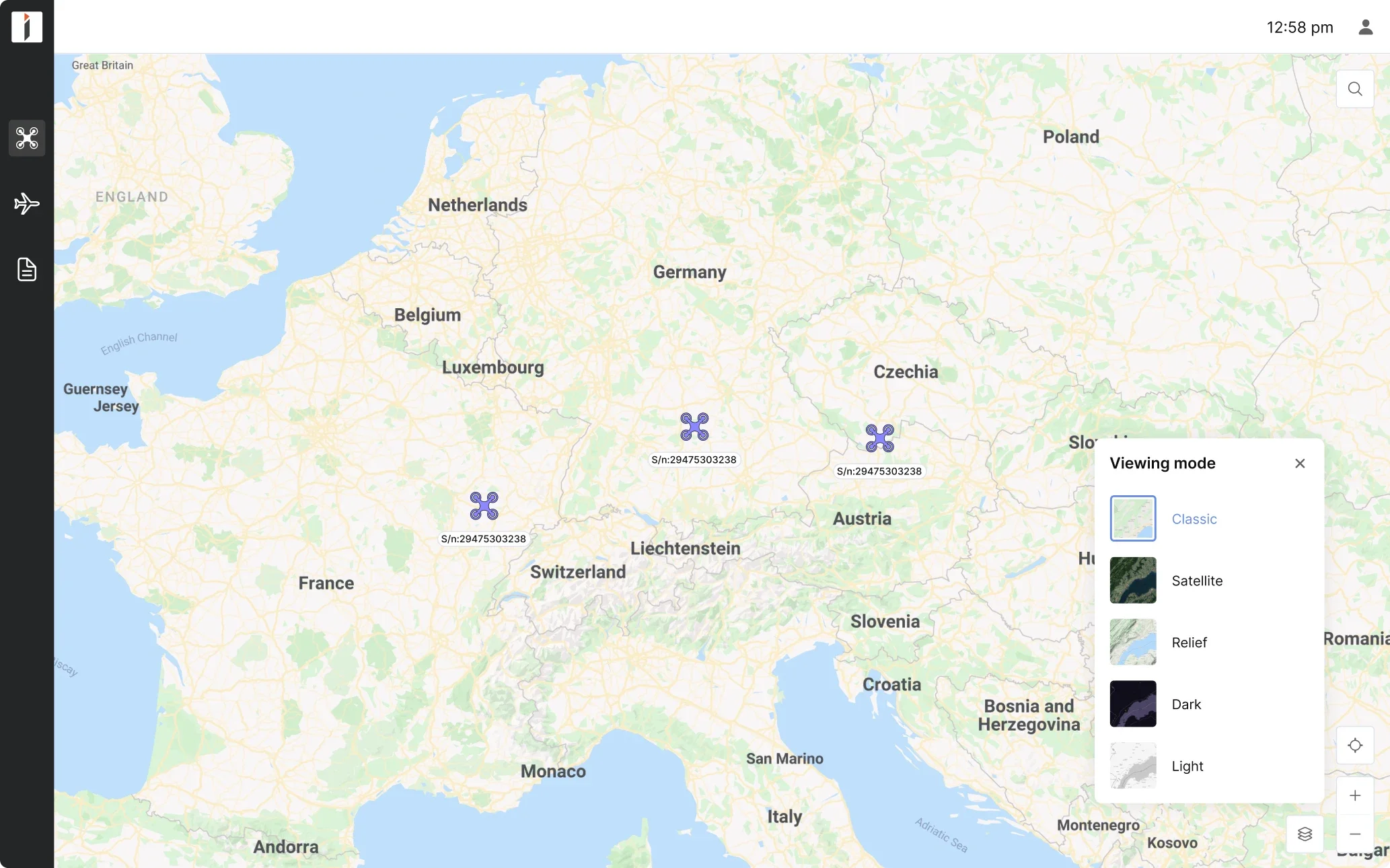 geospatial UI/UX design for a SaaS app 