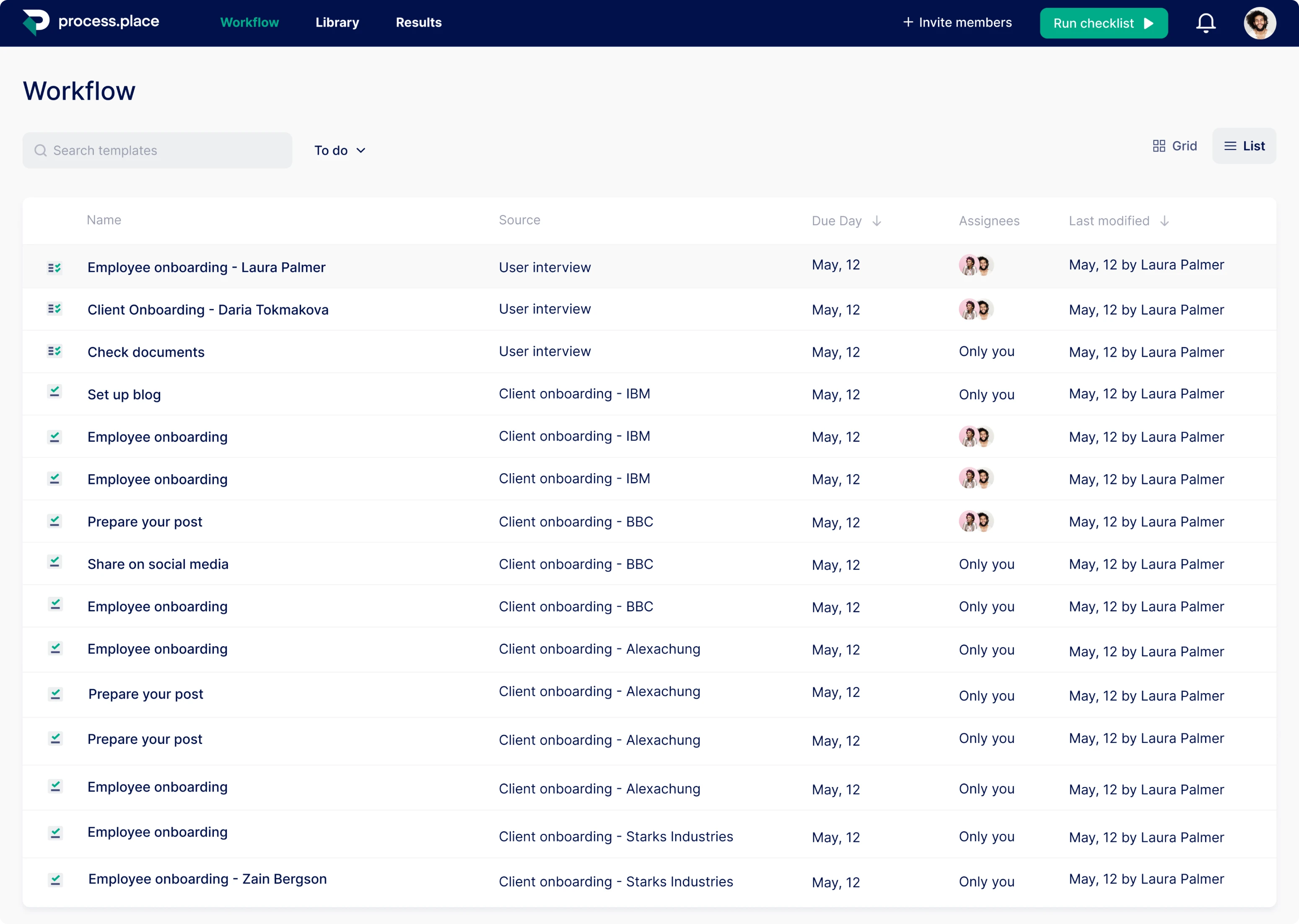 Process Place workflow design