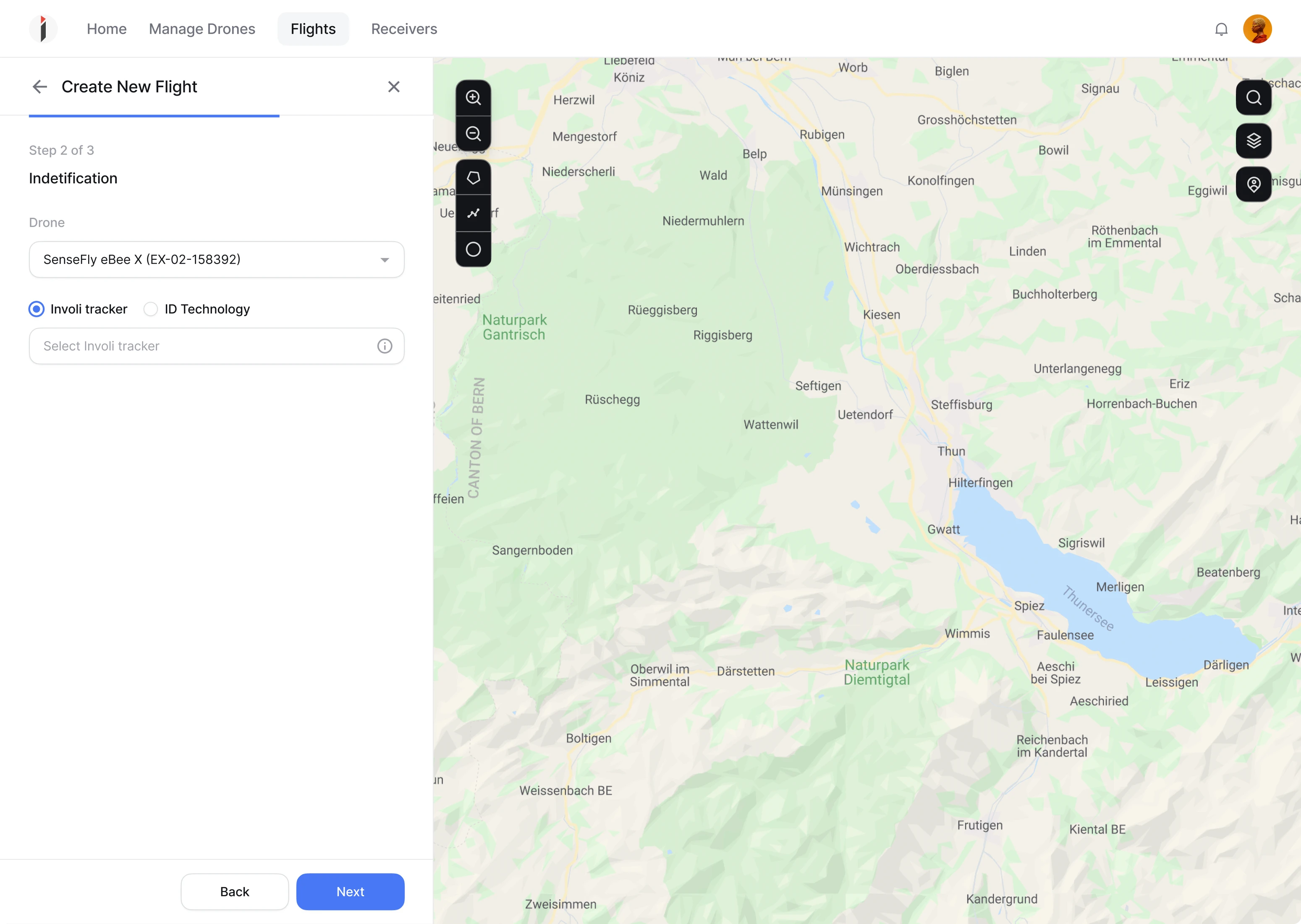 stepper UX for geospatial SaaS  