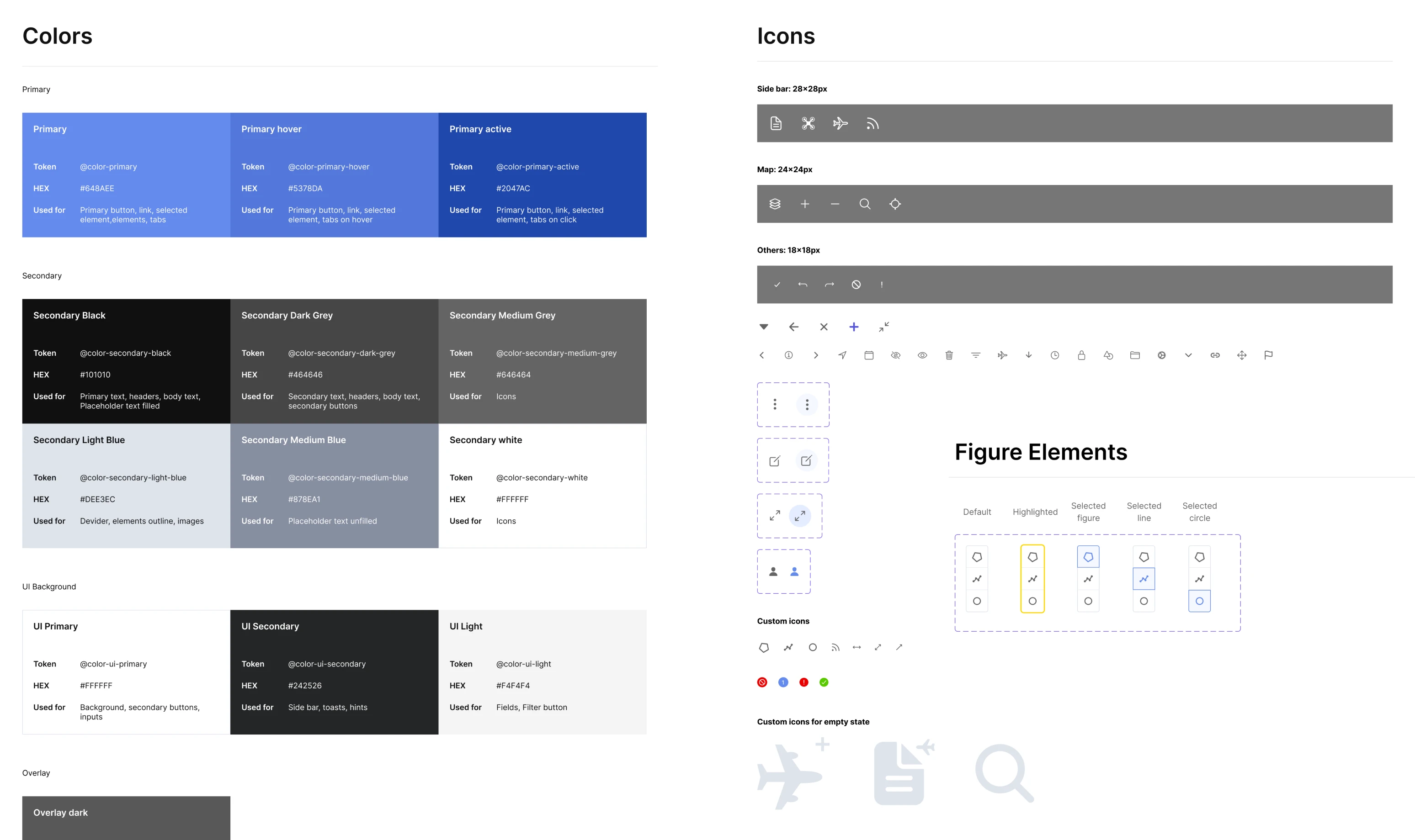 UI kit example for a drone management platform
