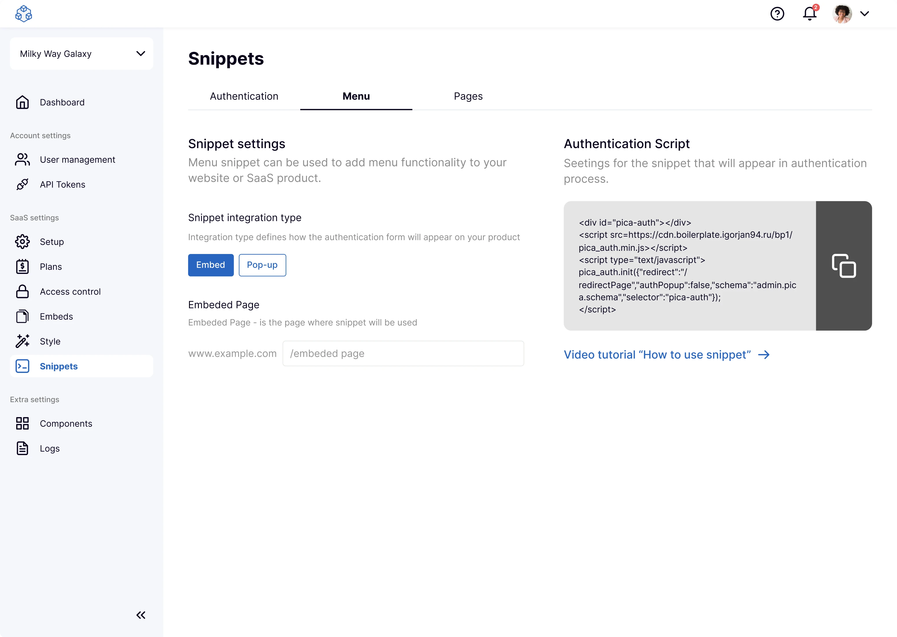 UI UX design for a SaaS tool for developers