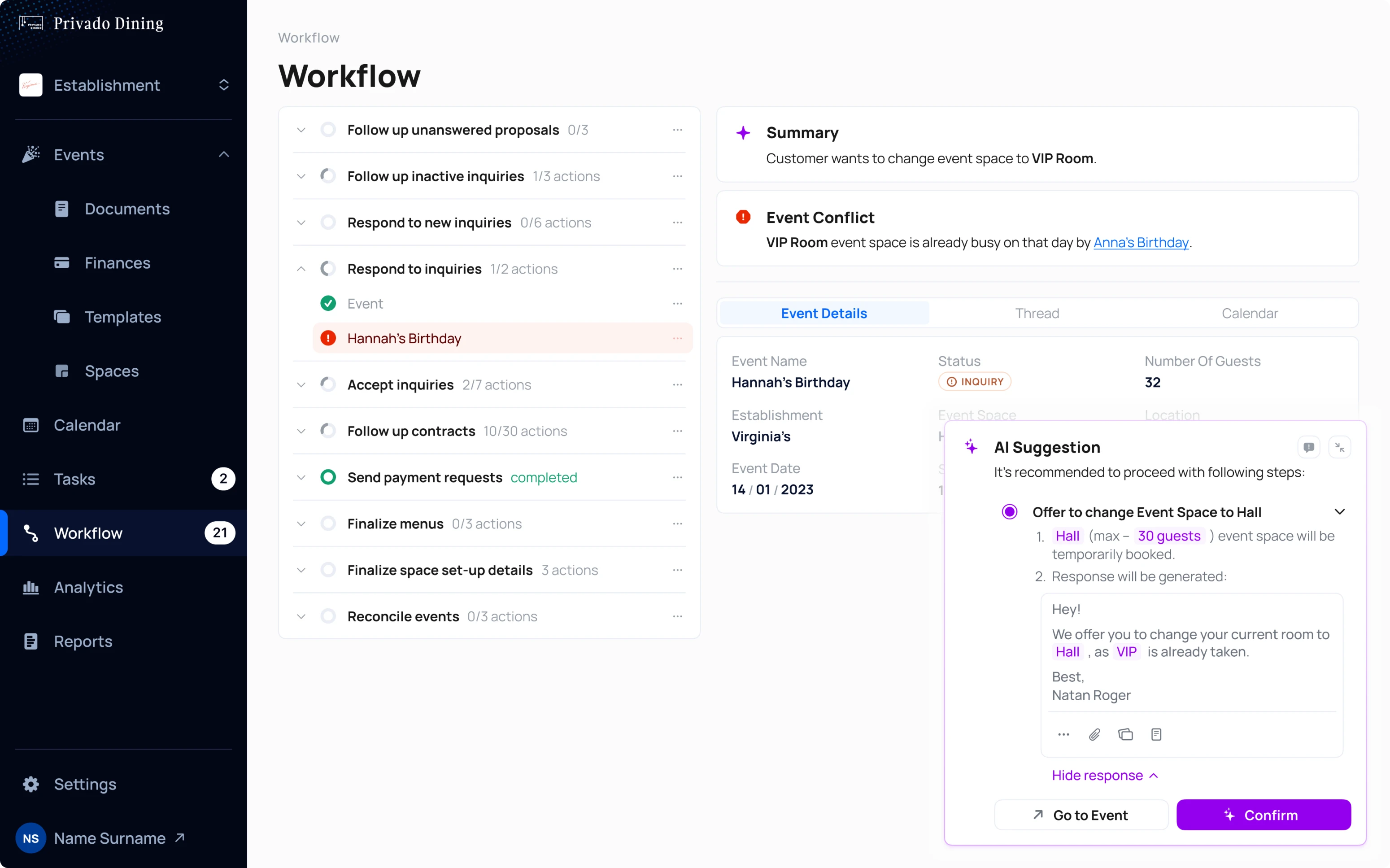 AI co-pilot design example 