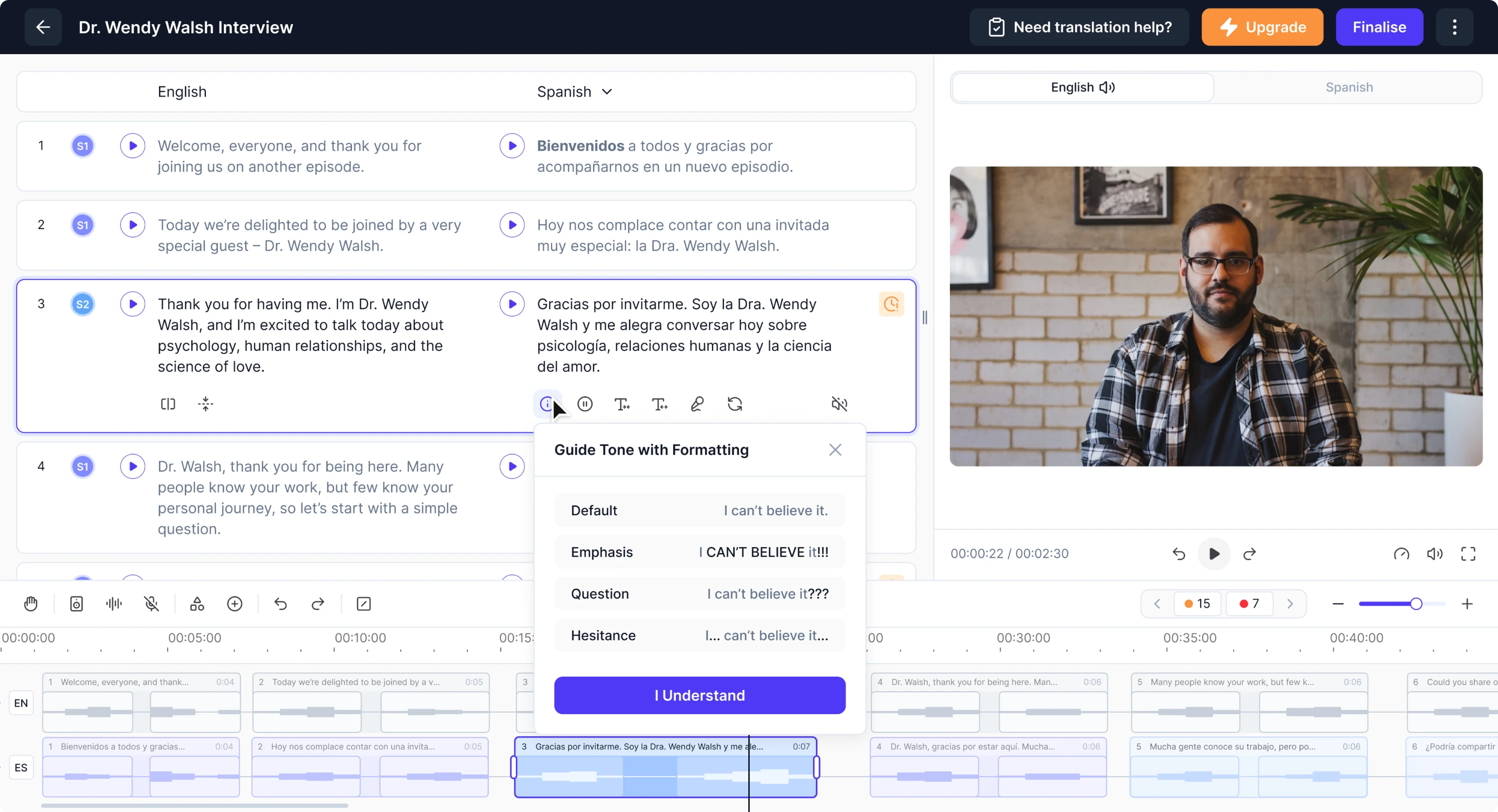 Panjaya's formatting guide modal