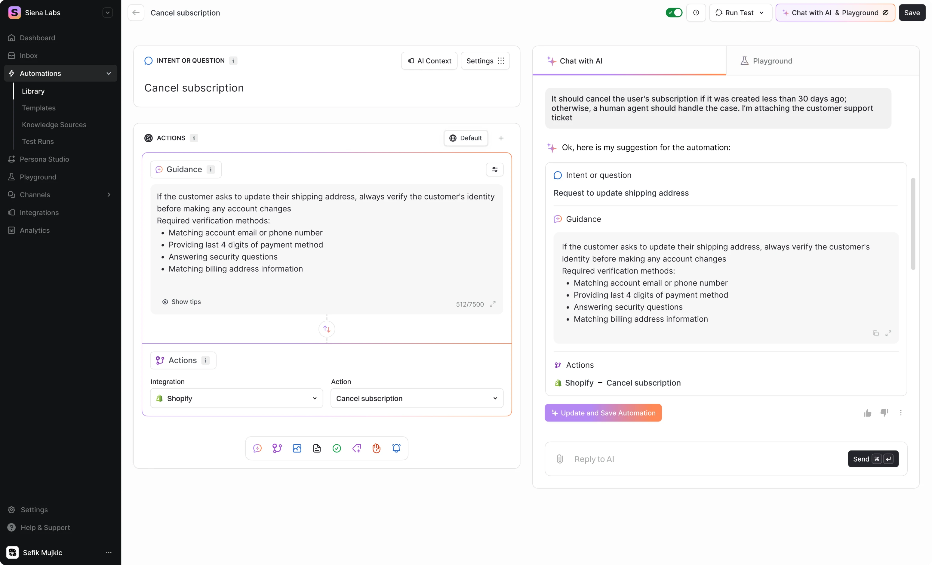A new automation experience in Siena Labs