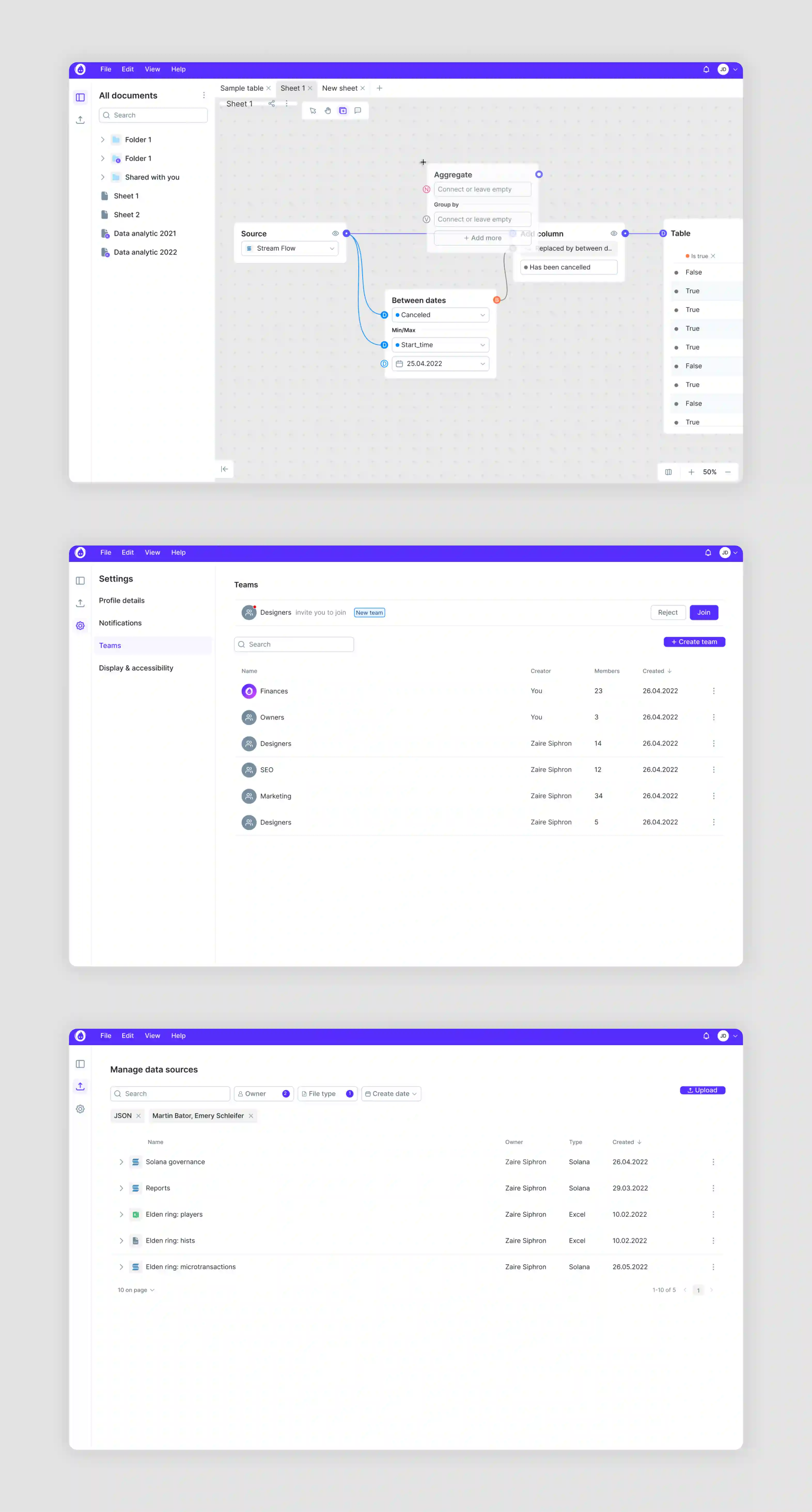 Datawisp after Eleken's redesign