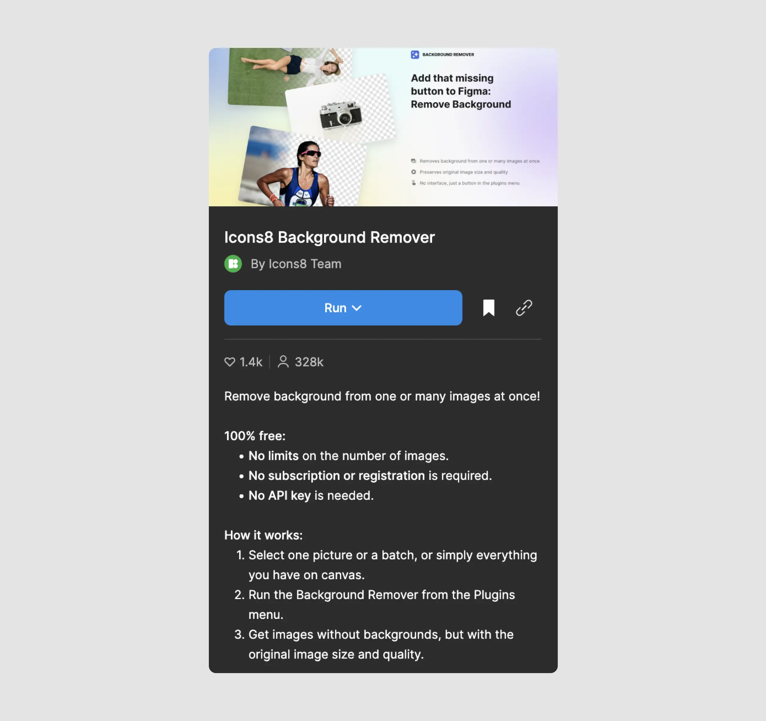 Icongs8 Background Remover AI tool for UI/UX design purposes