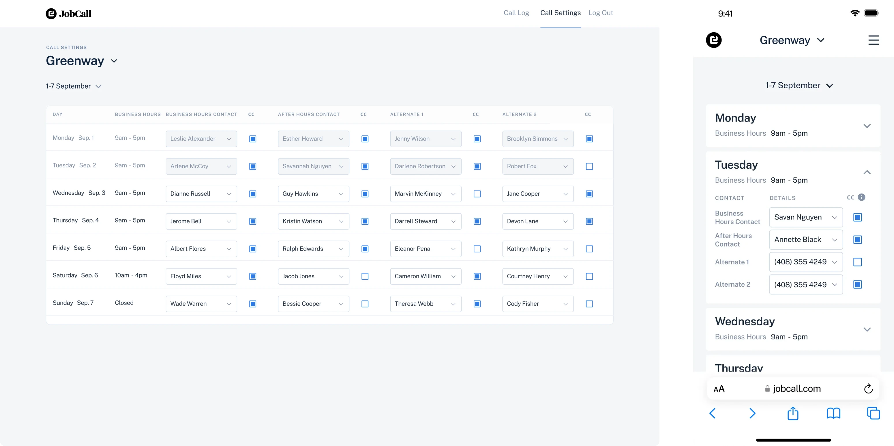 responsive design for a property management app 