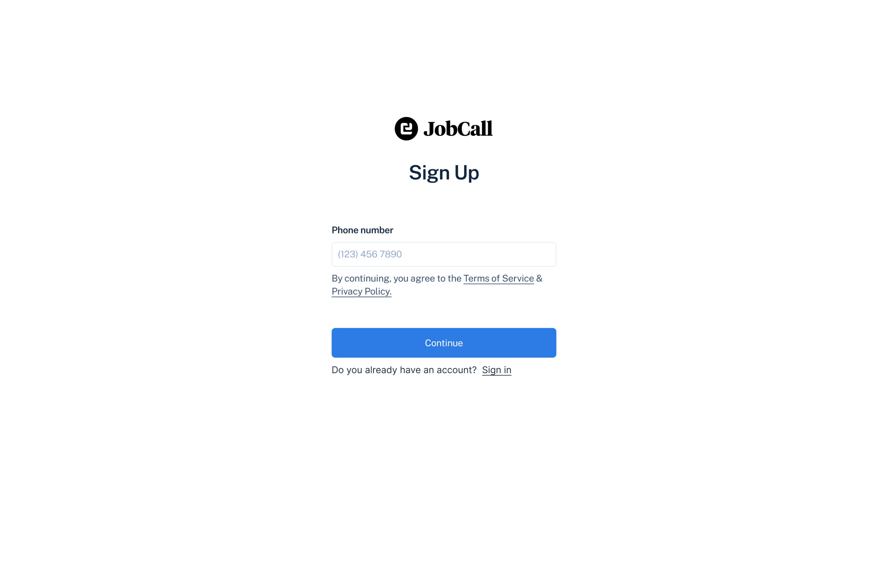 sign-in screen design for real estate app