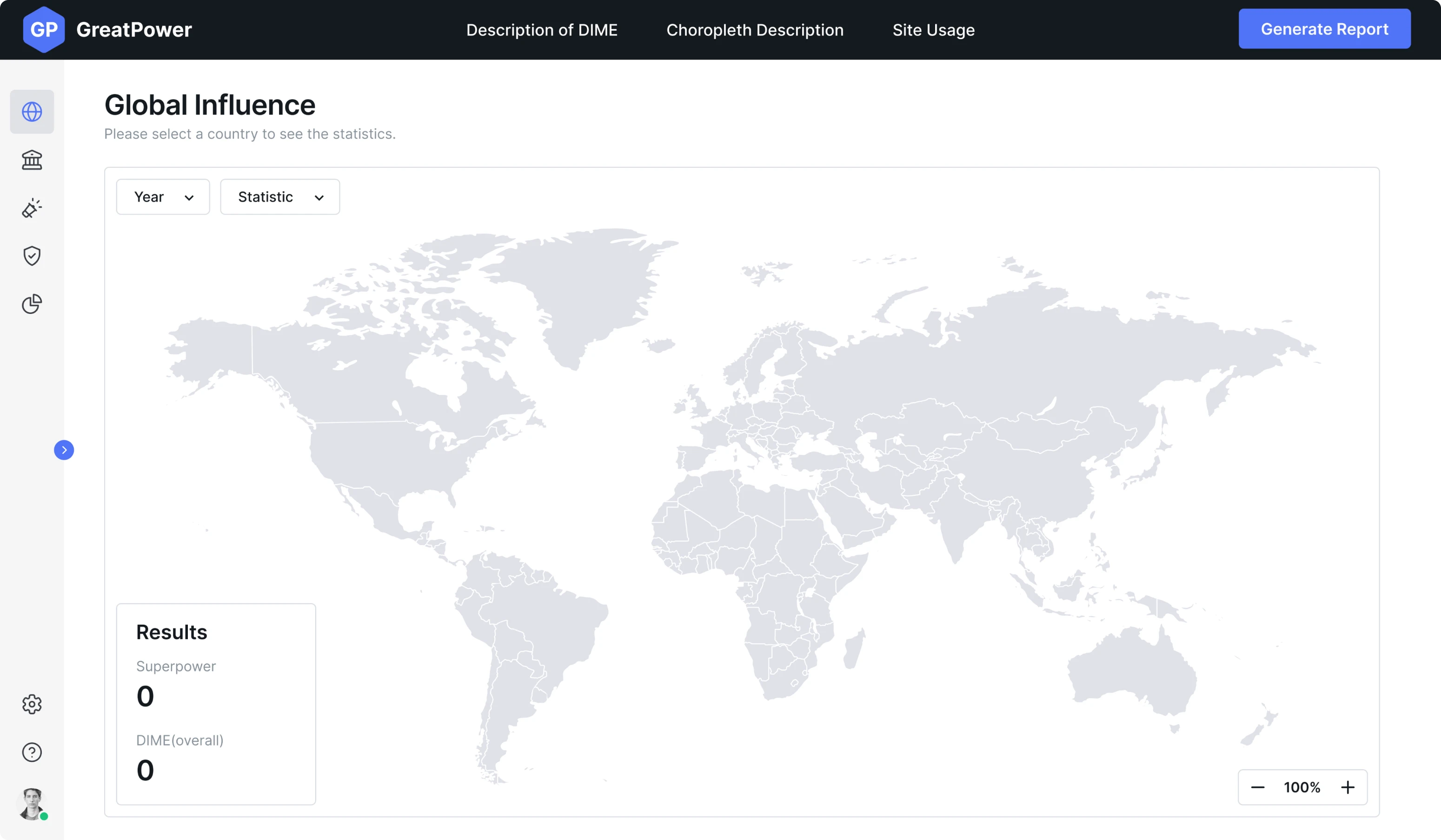 Grey monochrome map in a data science product