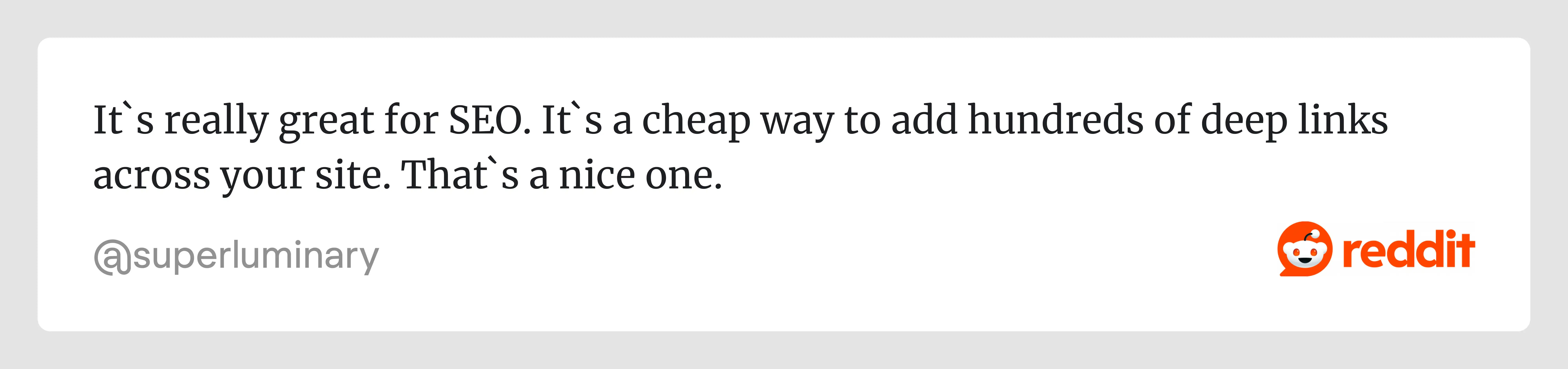 reddit thread about footer design and seo