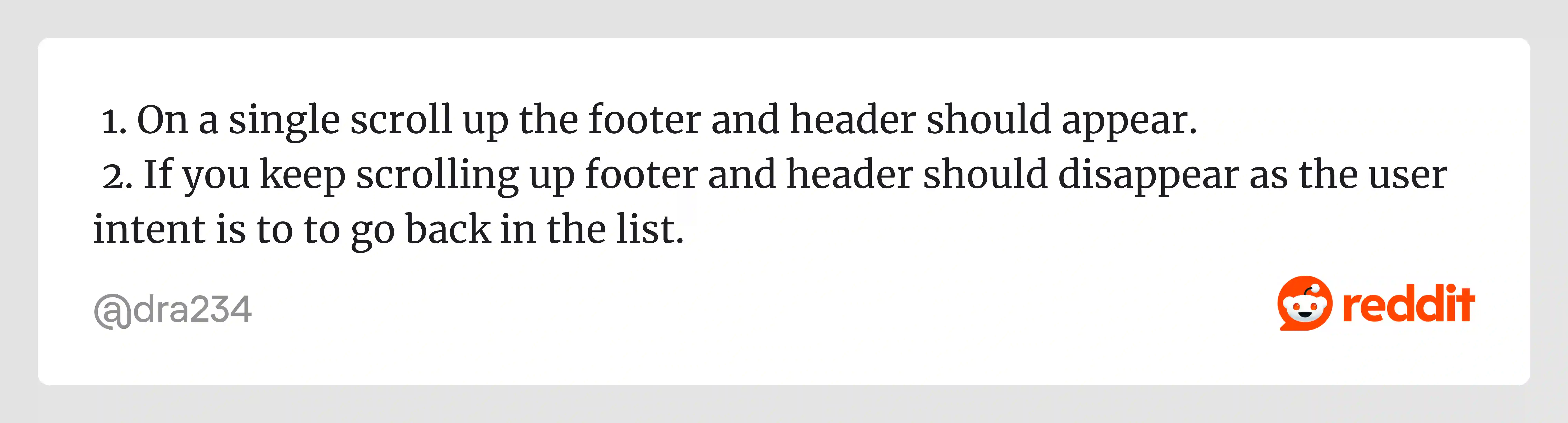 reddit user footer design advice