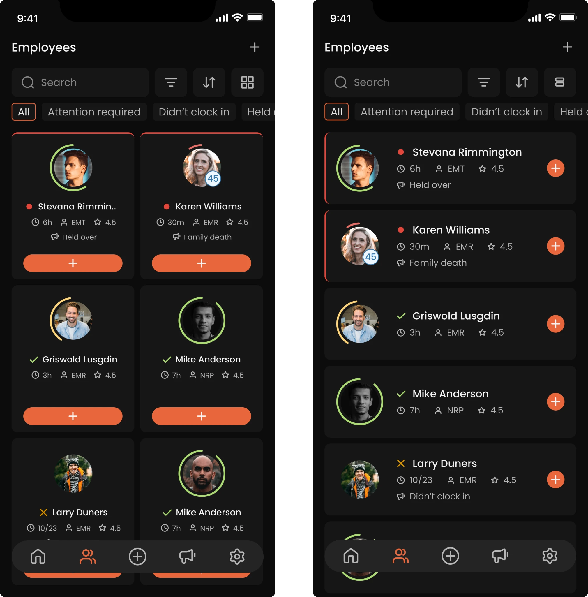 Supervisor-employee interaction flow