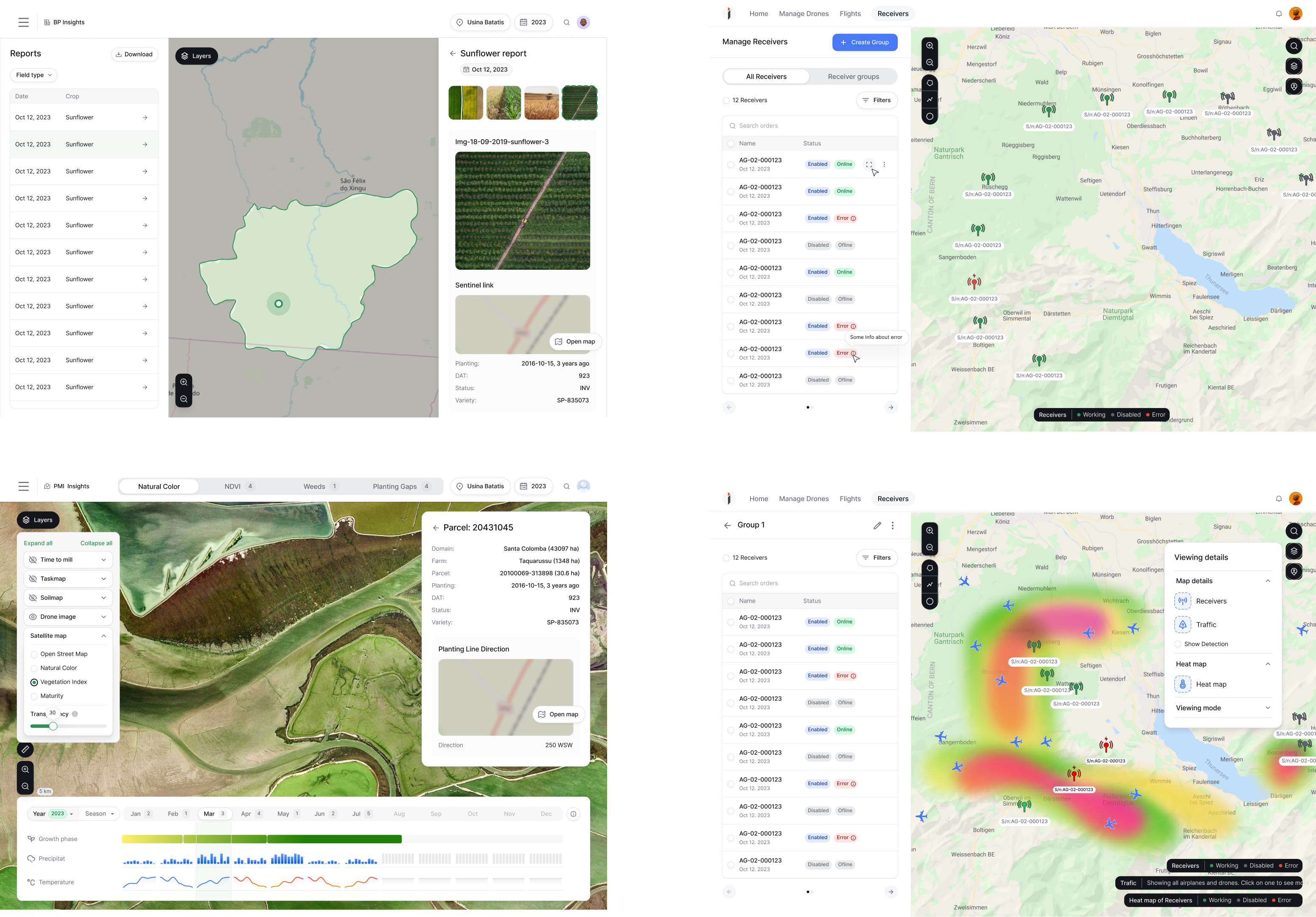 UI UX design examples for geospatial SaaS platforms