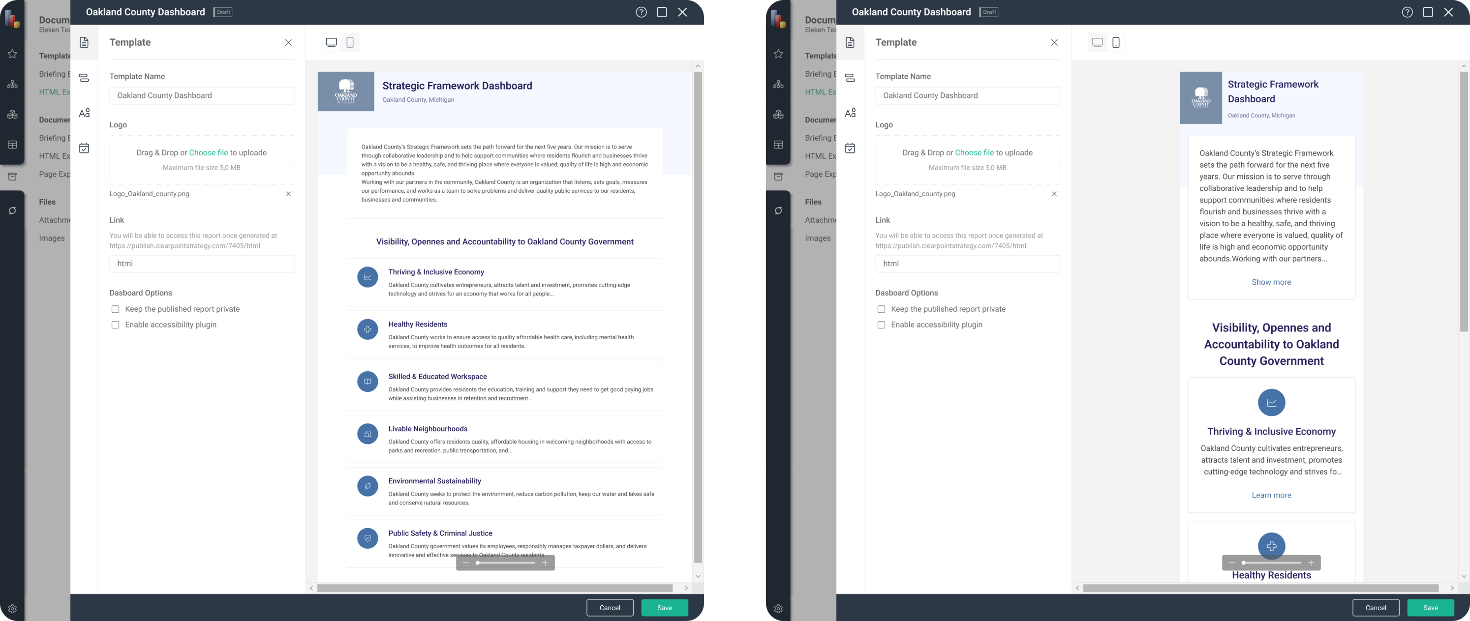 THE PREVIEW FUNCTION FOR BOTH DESKTOP AND MOBILE
