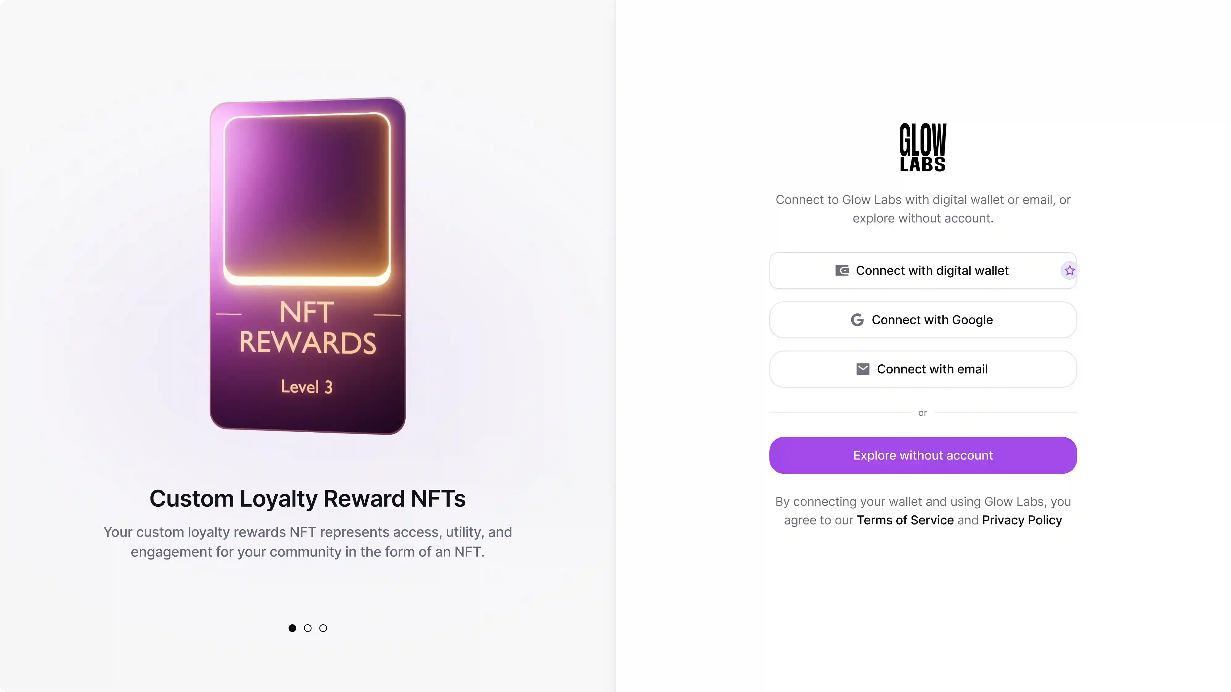 consistent design for Glow Labs