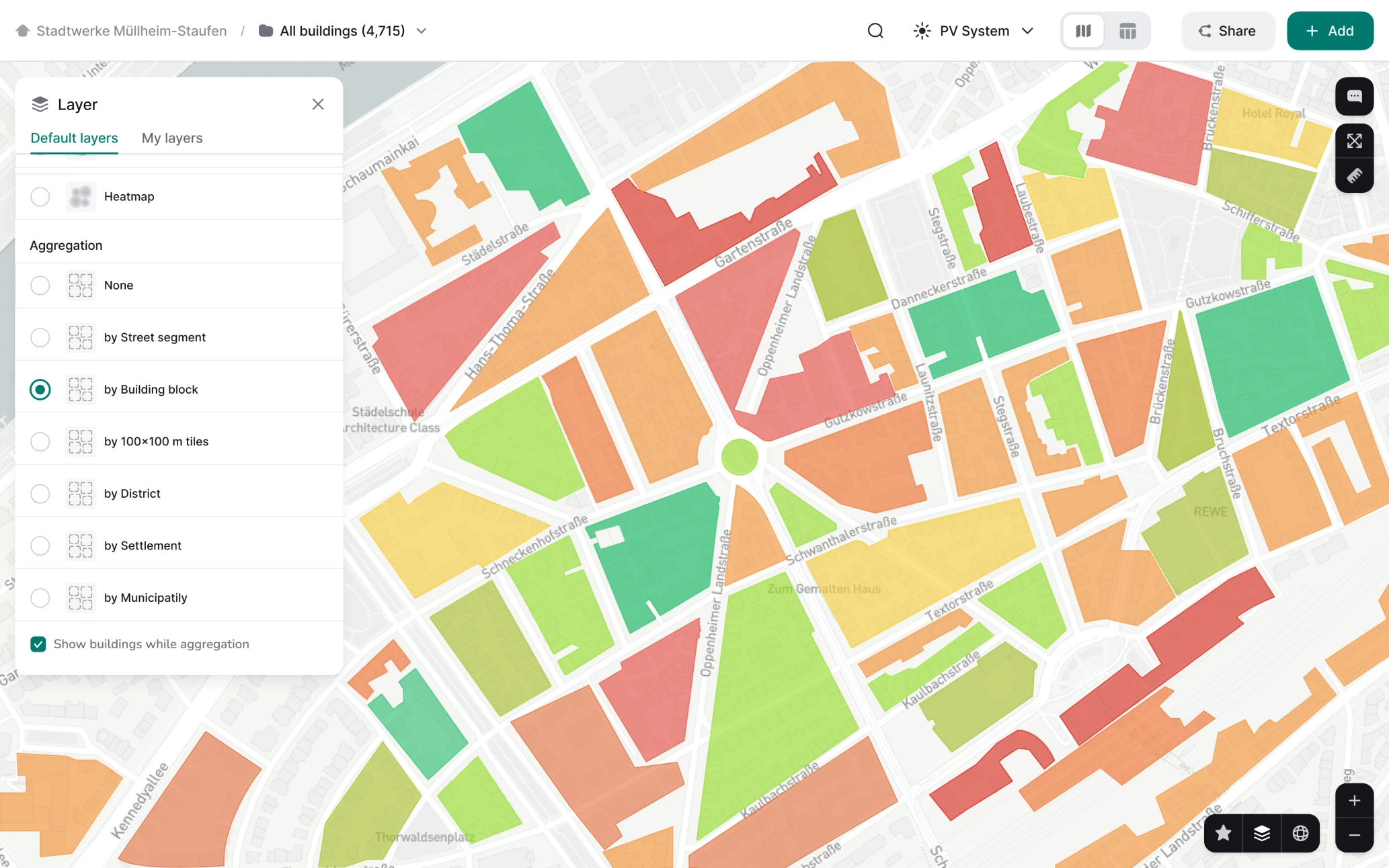Visualizing layers in Greenventory