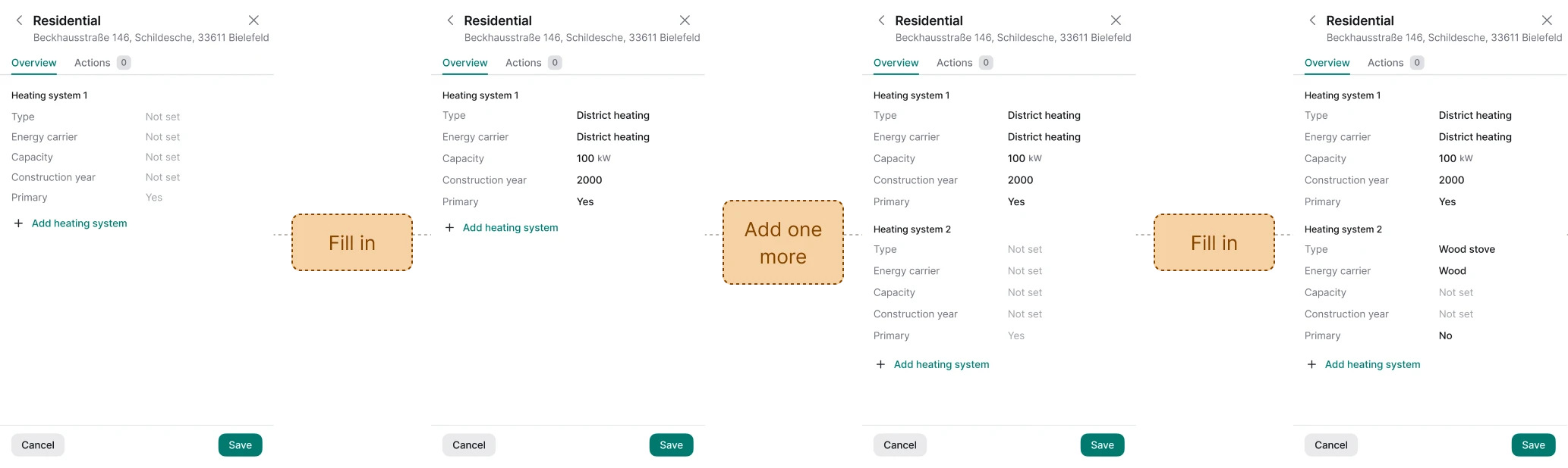Visual interface for Greenventory