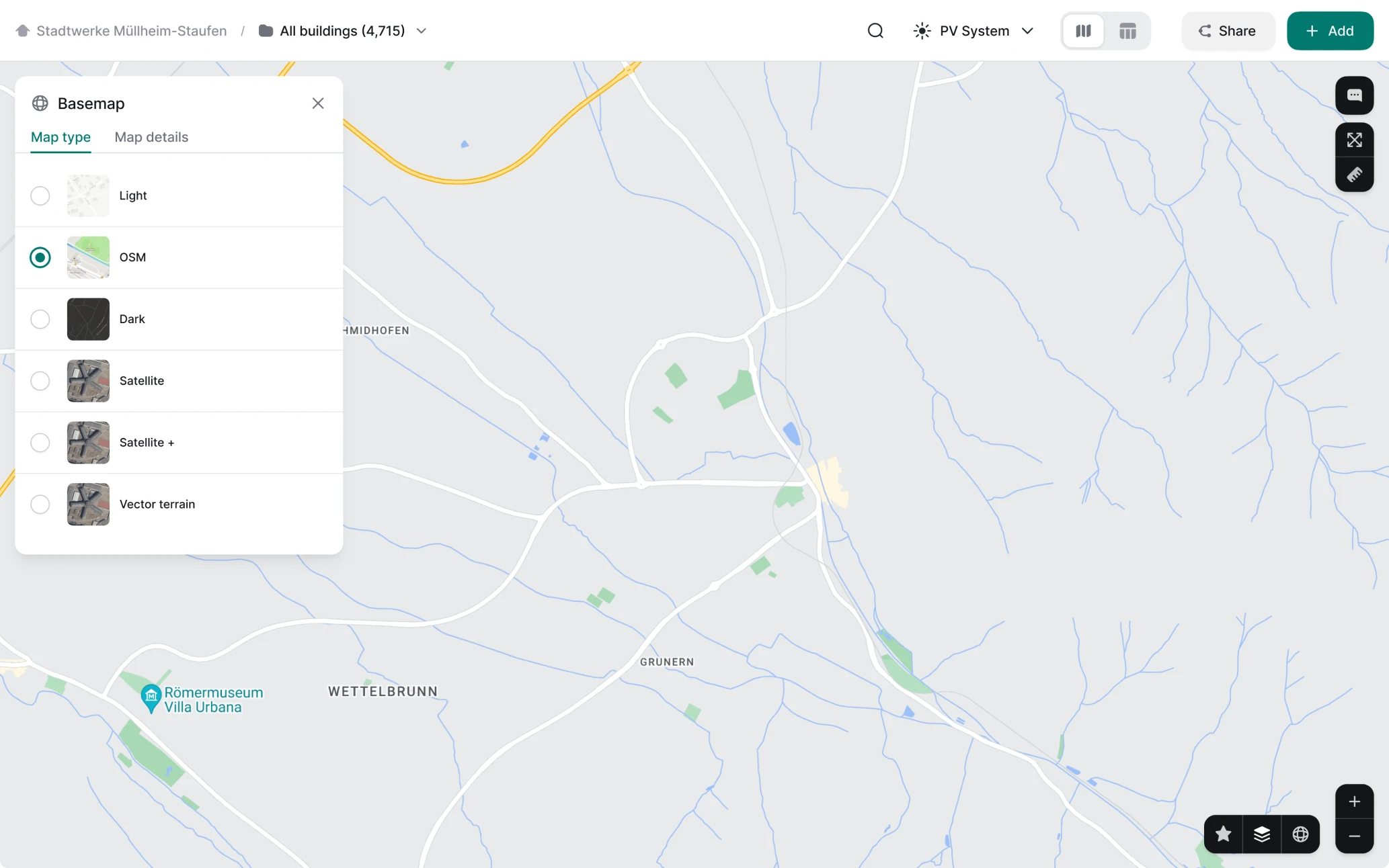 Map design in Greenventory