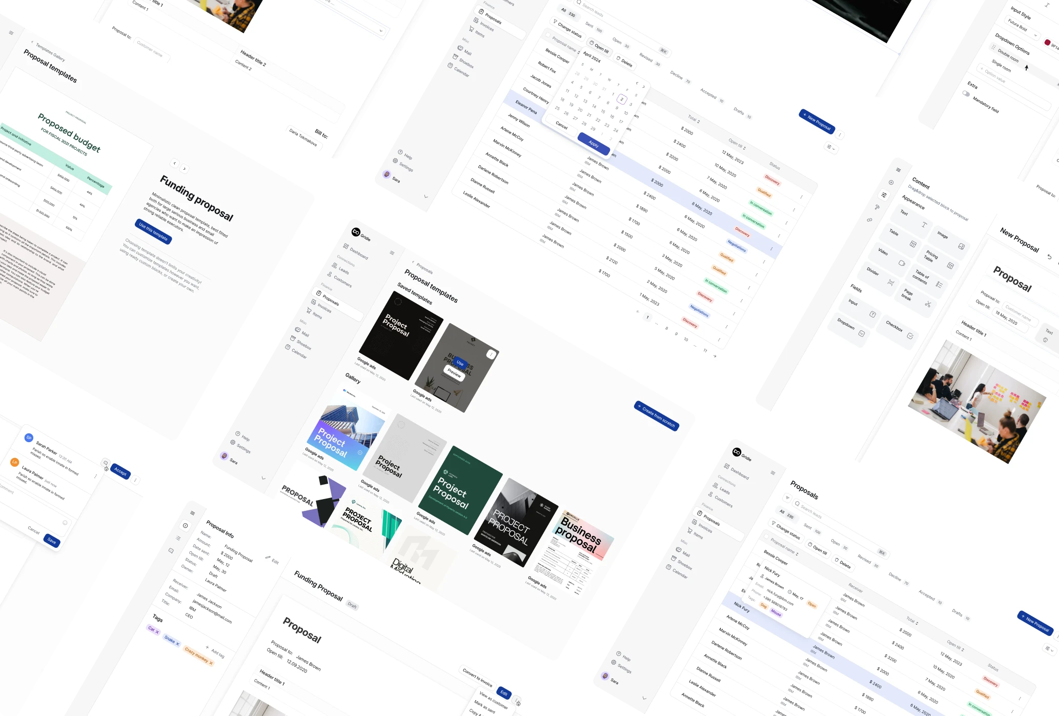 proposal screen designs 