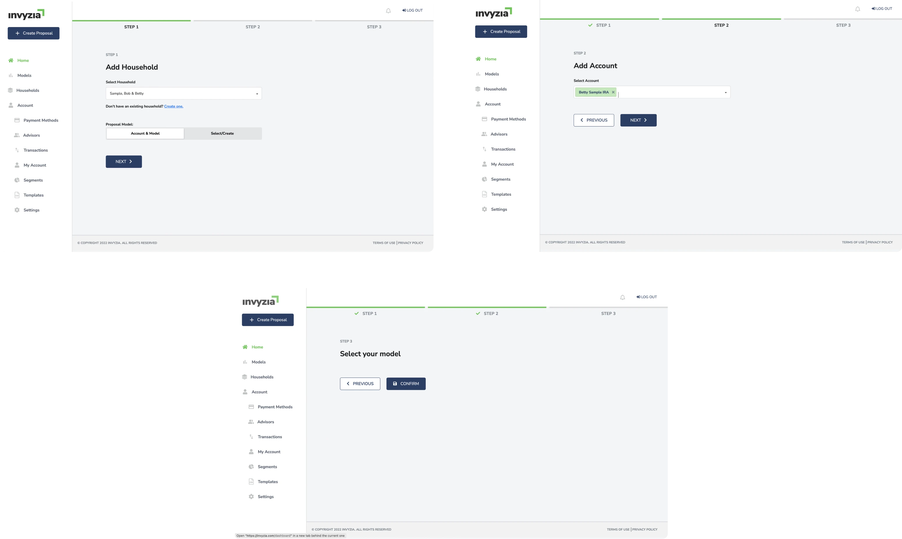 UI styles for Invyzia Solutions