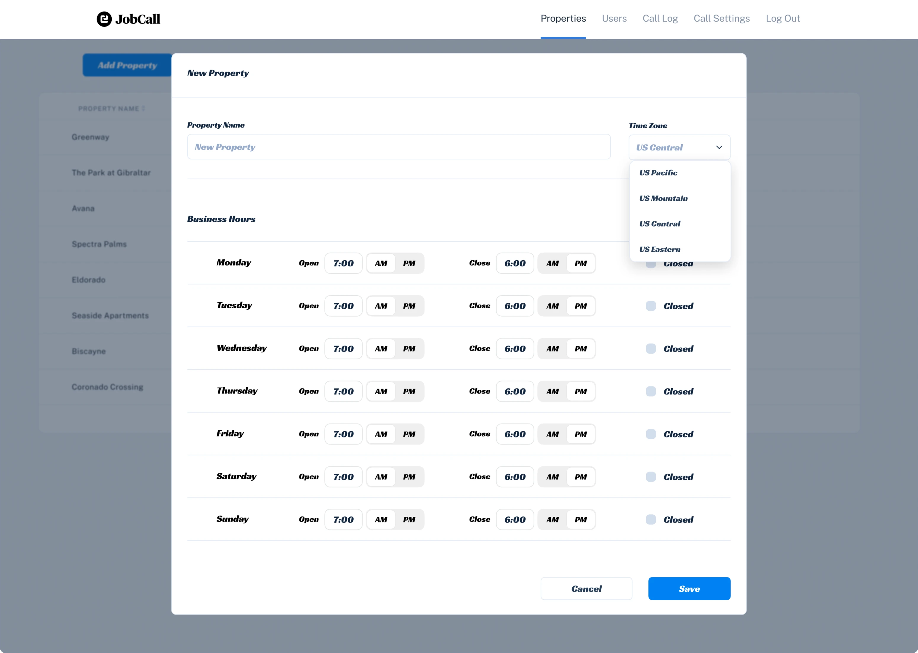 bad UI design example of a real estate B2B software